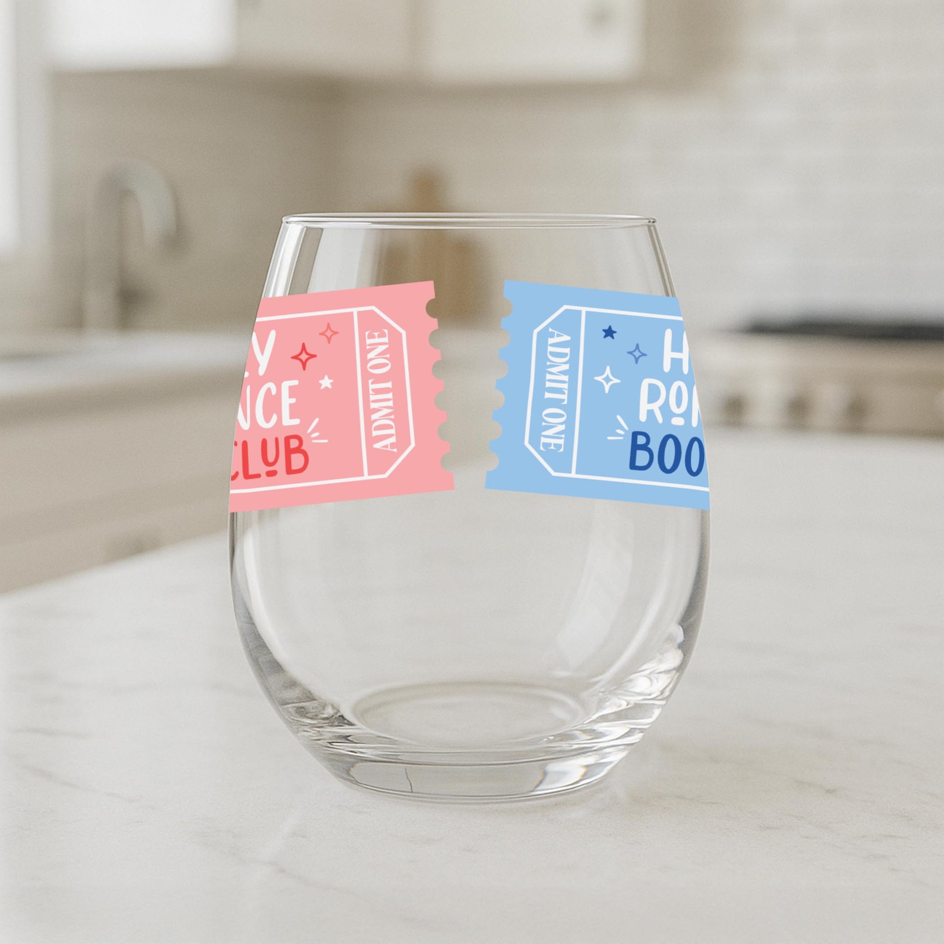 15oz Stemless Wine Glass-Boy Aquarium -1