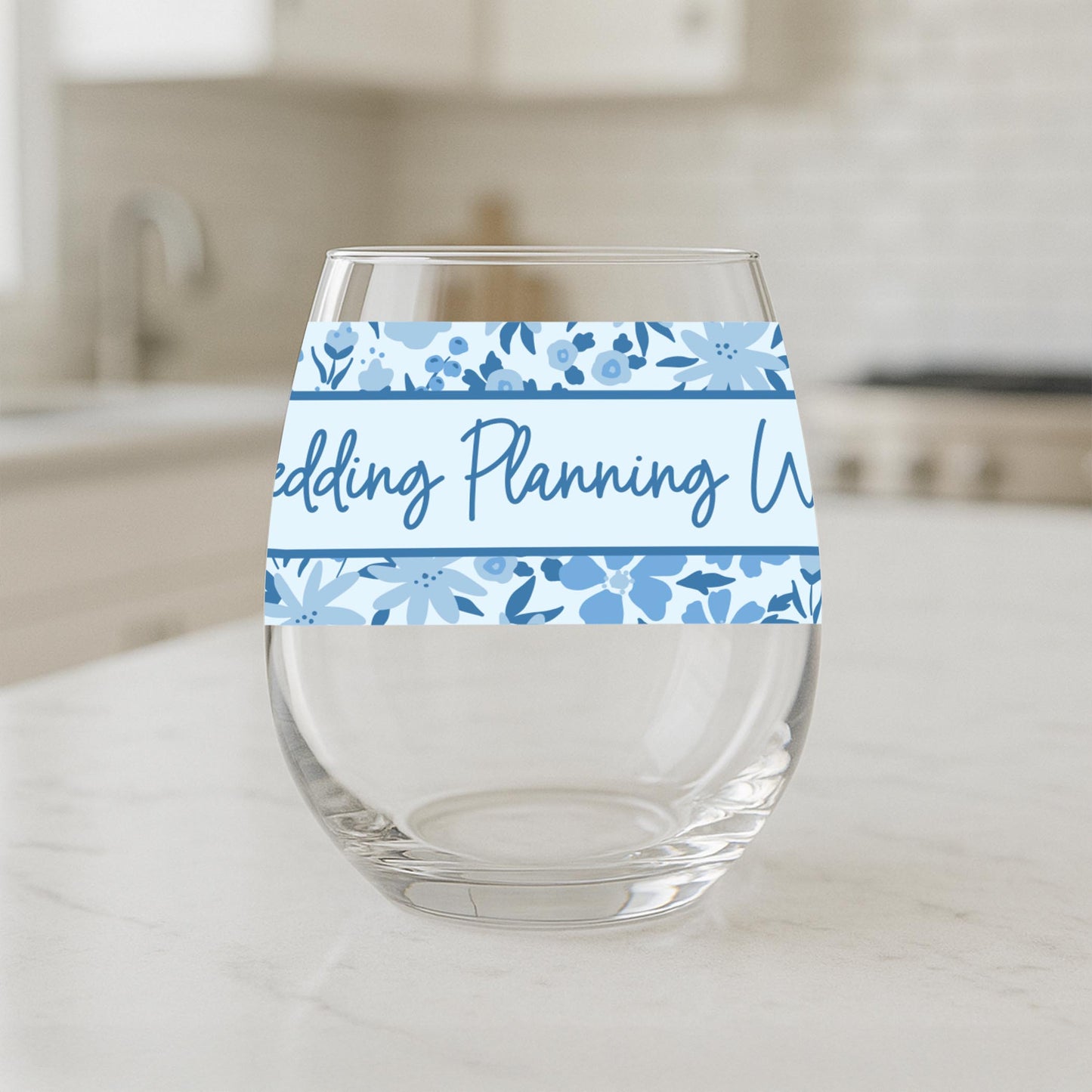15oz Stemless Wine Glass-Happily Ever After -1