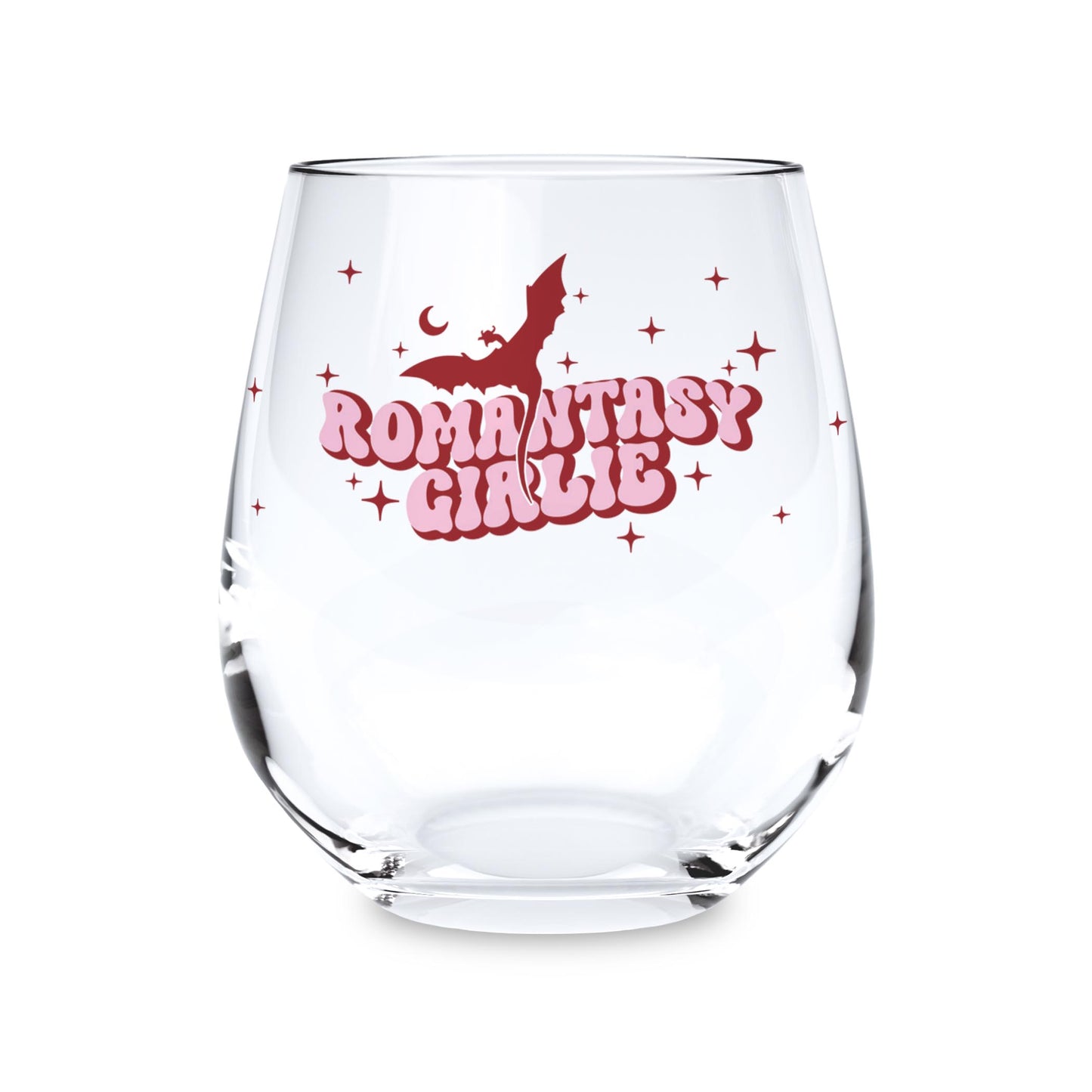 15oz Stemless Wine Glass-Romantasy Girlie -0