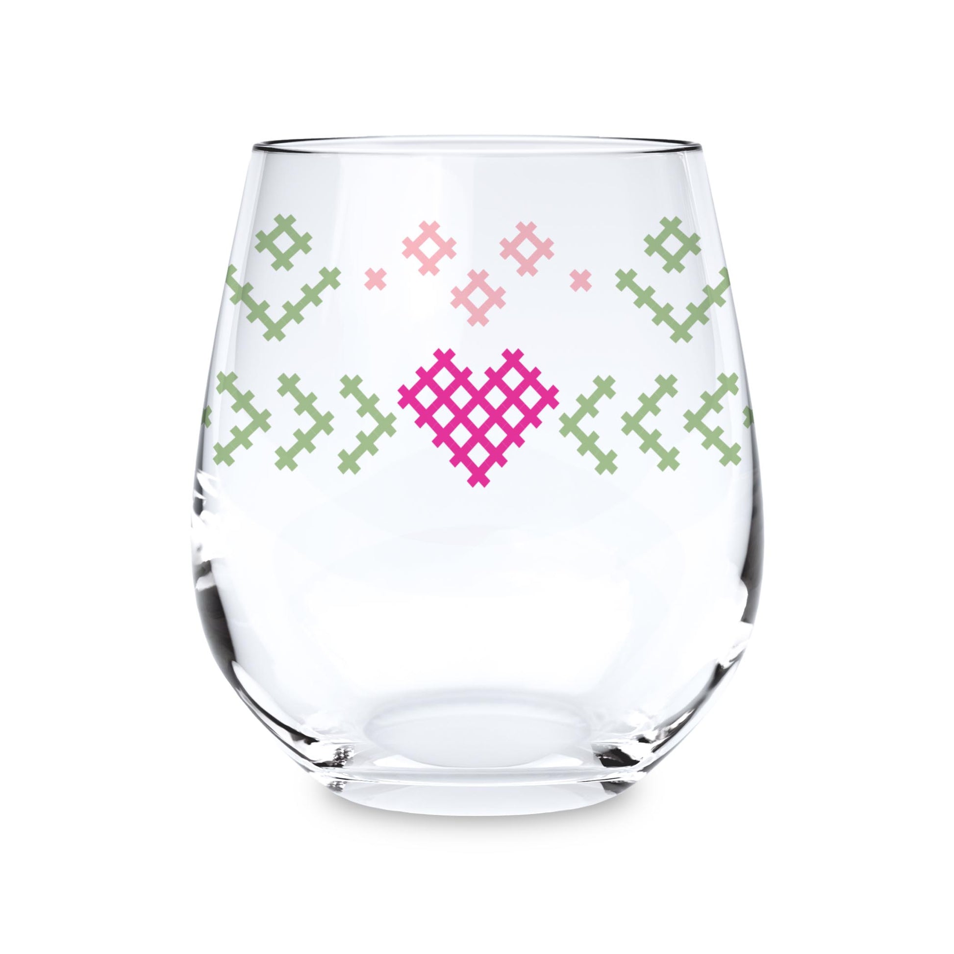15oz Stemless Wine Glass-Summer Cottage -0