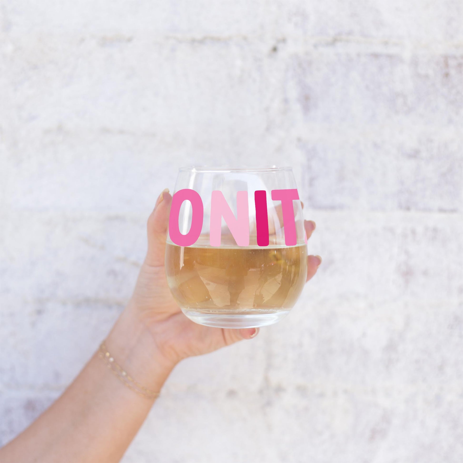 15oz Stemless Wine Glass-Bonita Bows -2