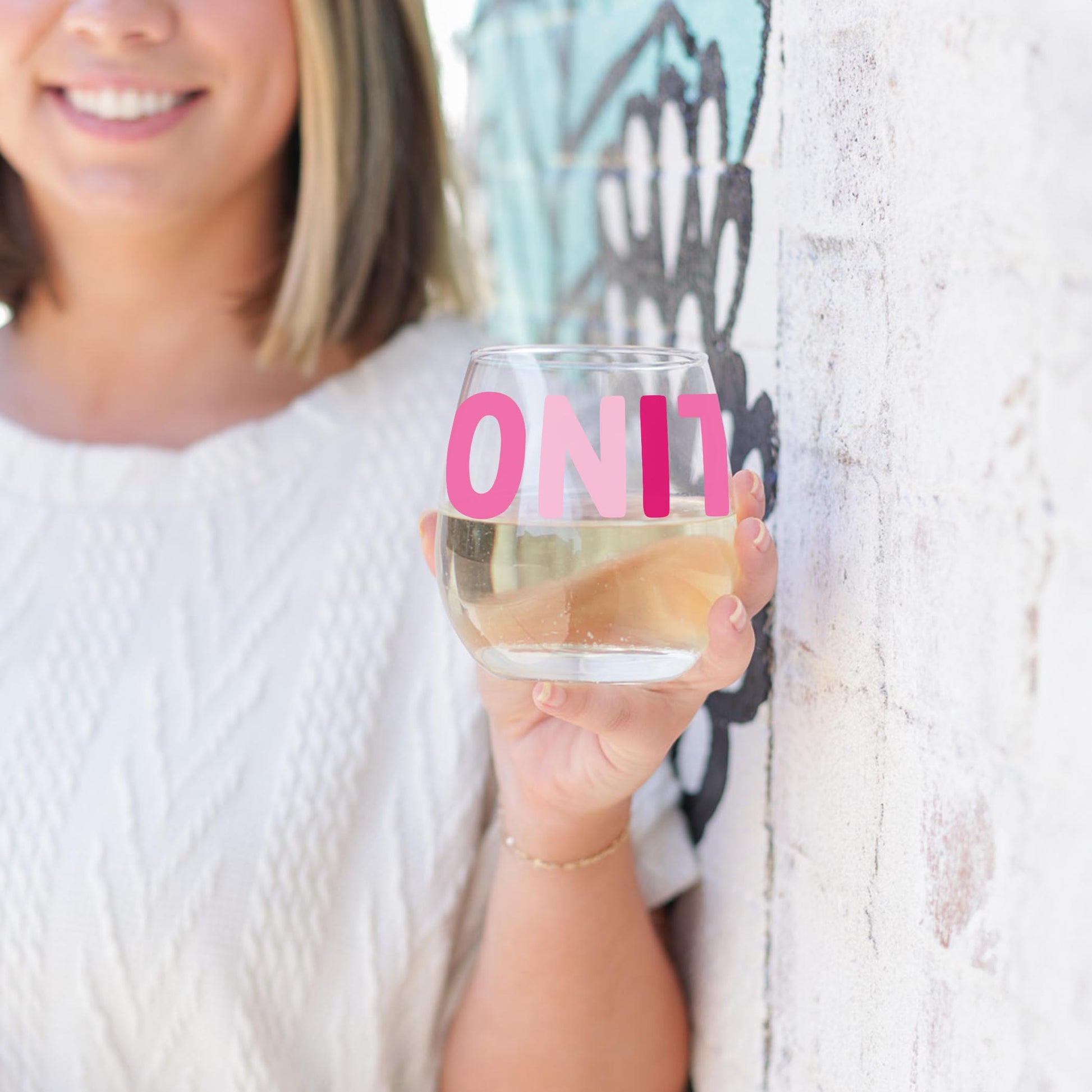 15oz Stemless Wine Glass-Bonita Bows -3