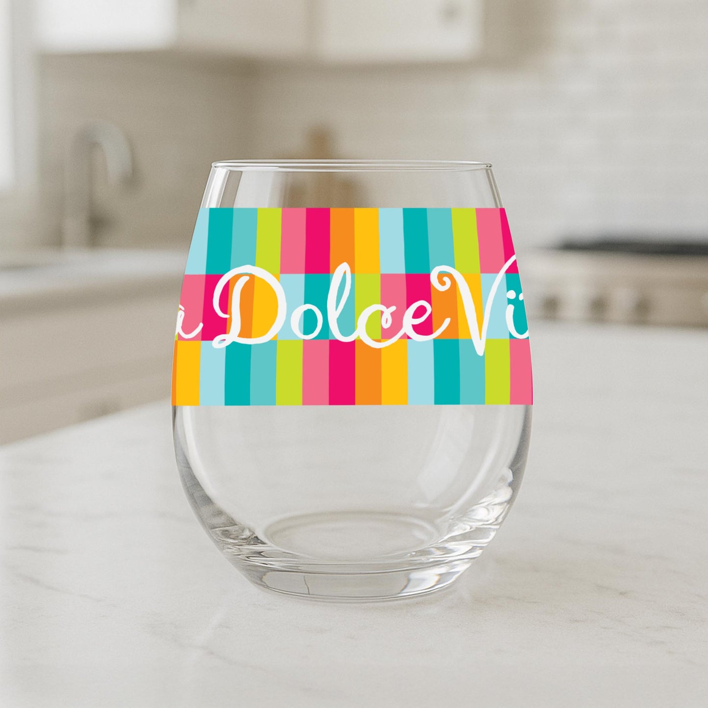 15oz Stemless Wine Glass-Summer Daze -1