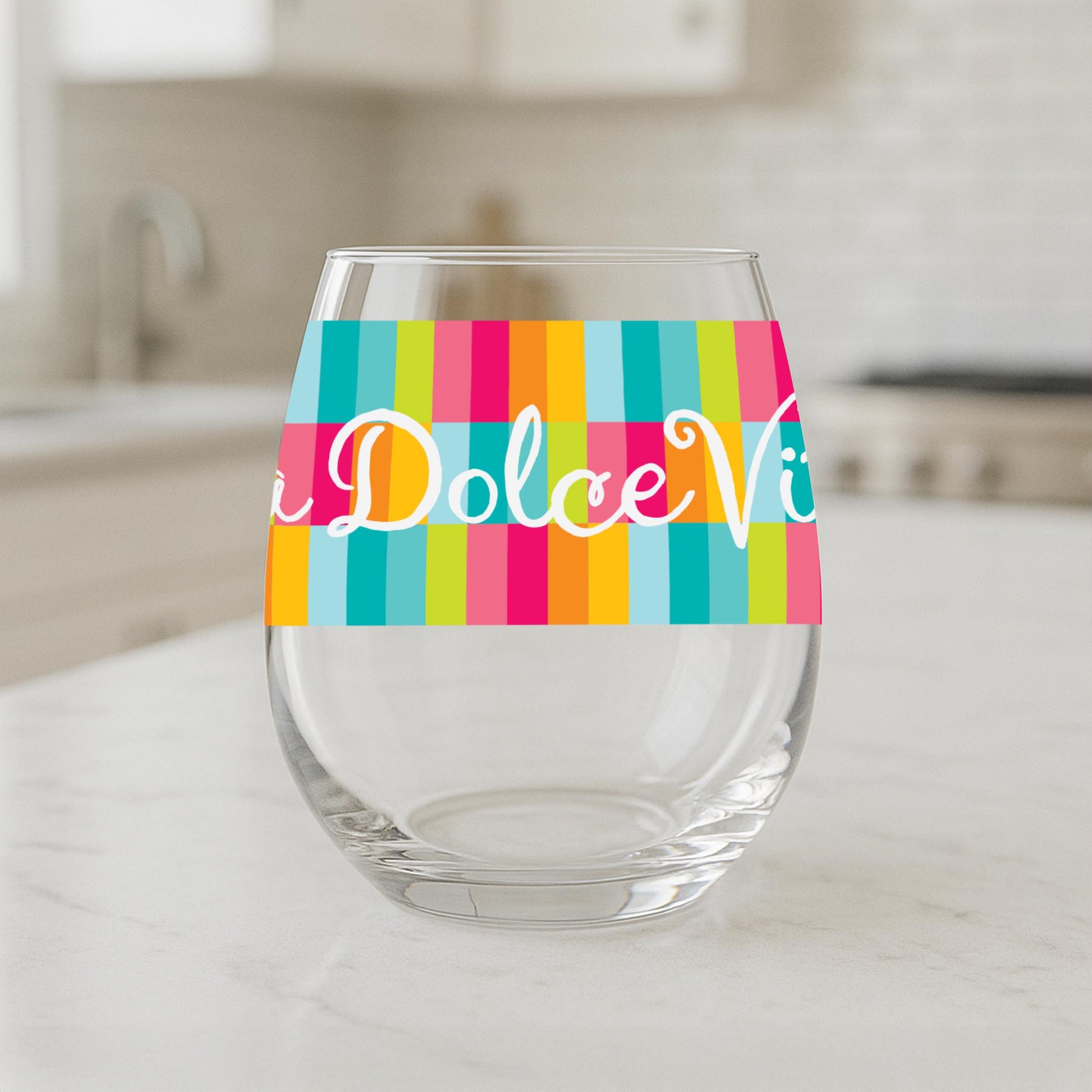 15oz Stemless Wine Glass-Summer Daze -1