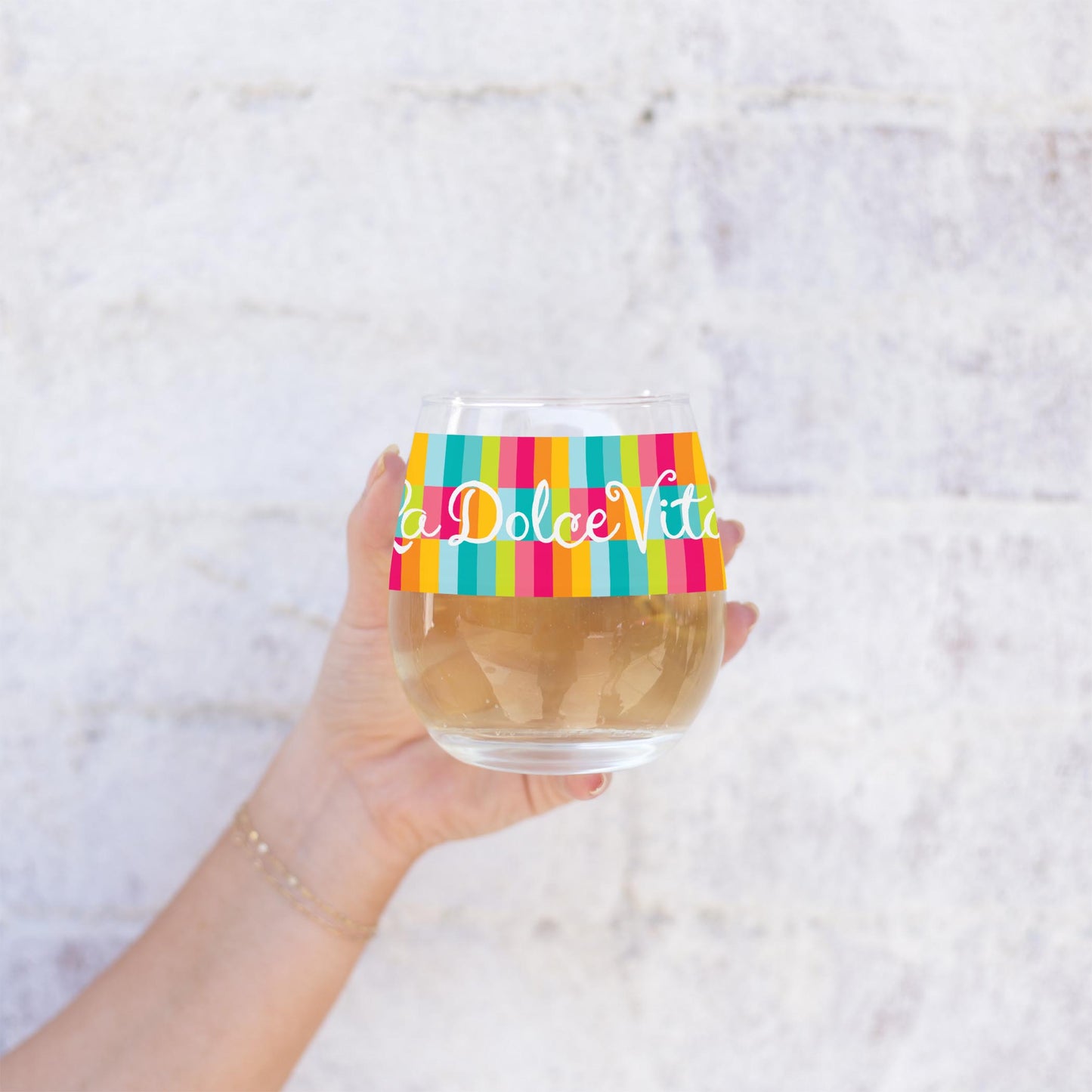 15oz Stemless Wine Glass-Summer Daze -2