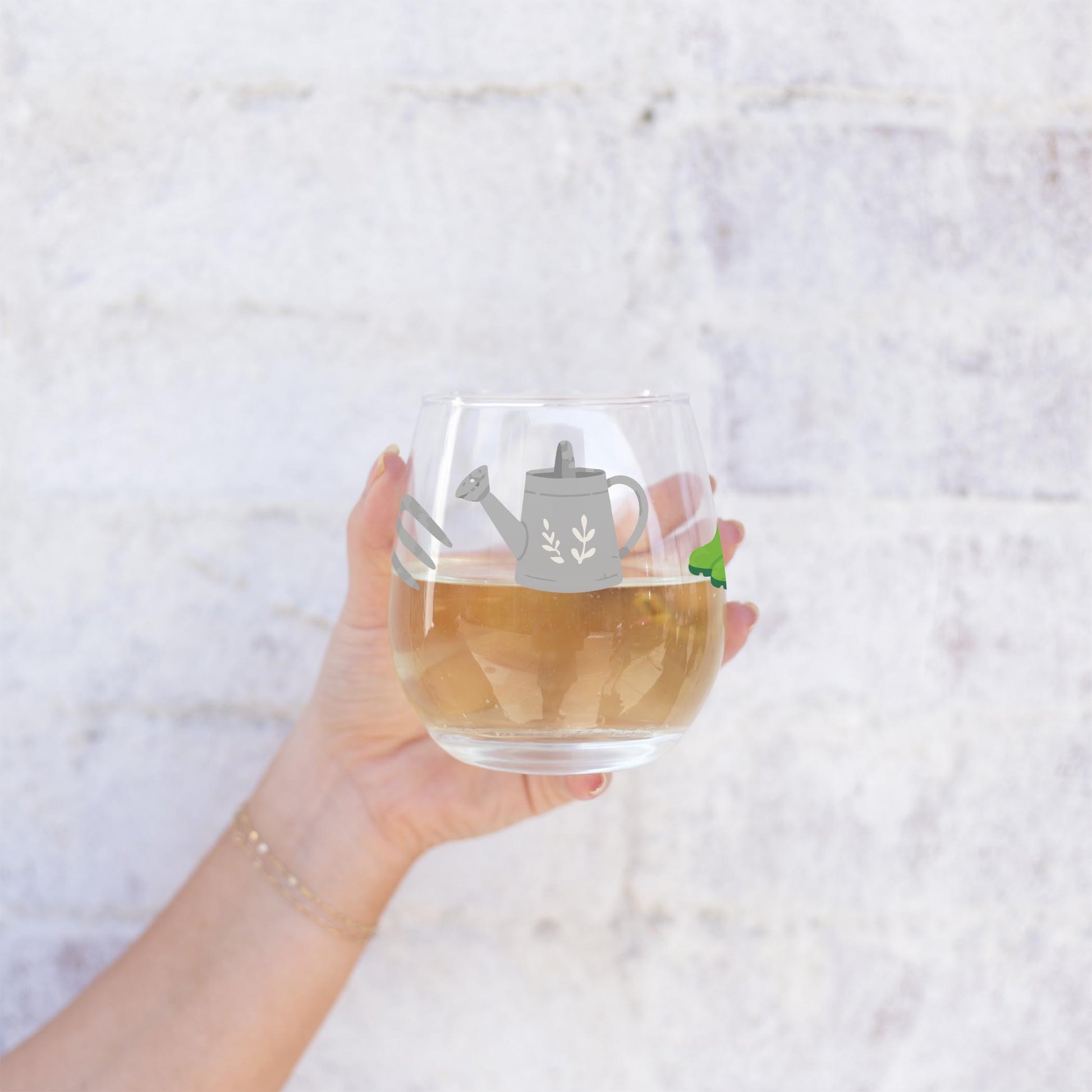 15oz Stemless Wine Glass-Plant Lady -2