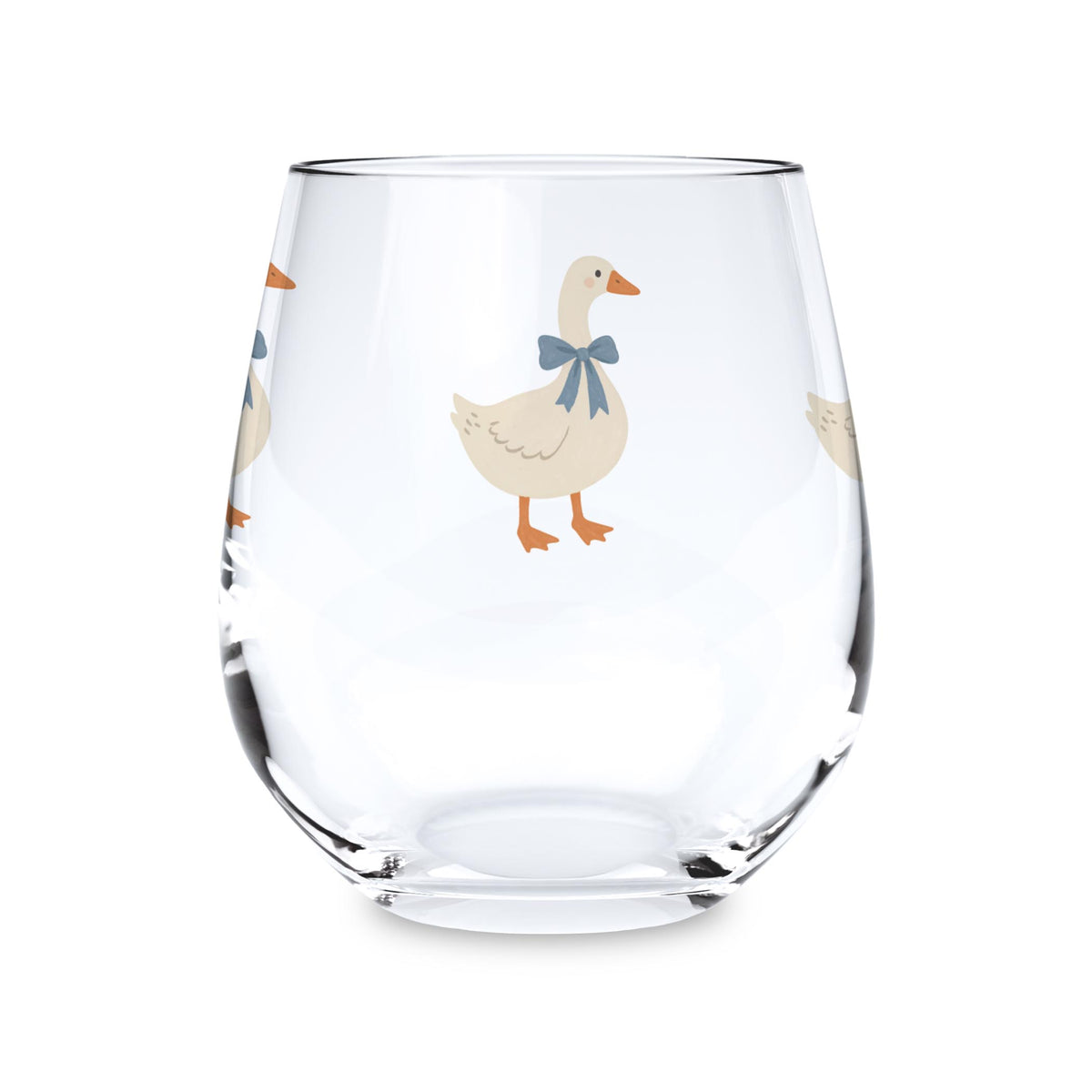 15oz Stemless Wine Glass-Vintage Goose -0