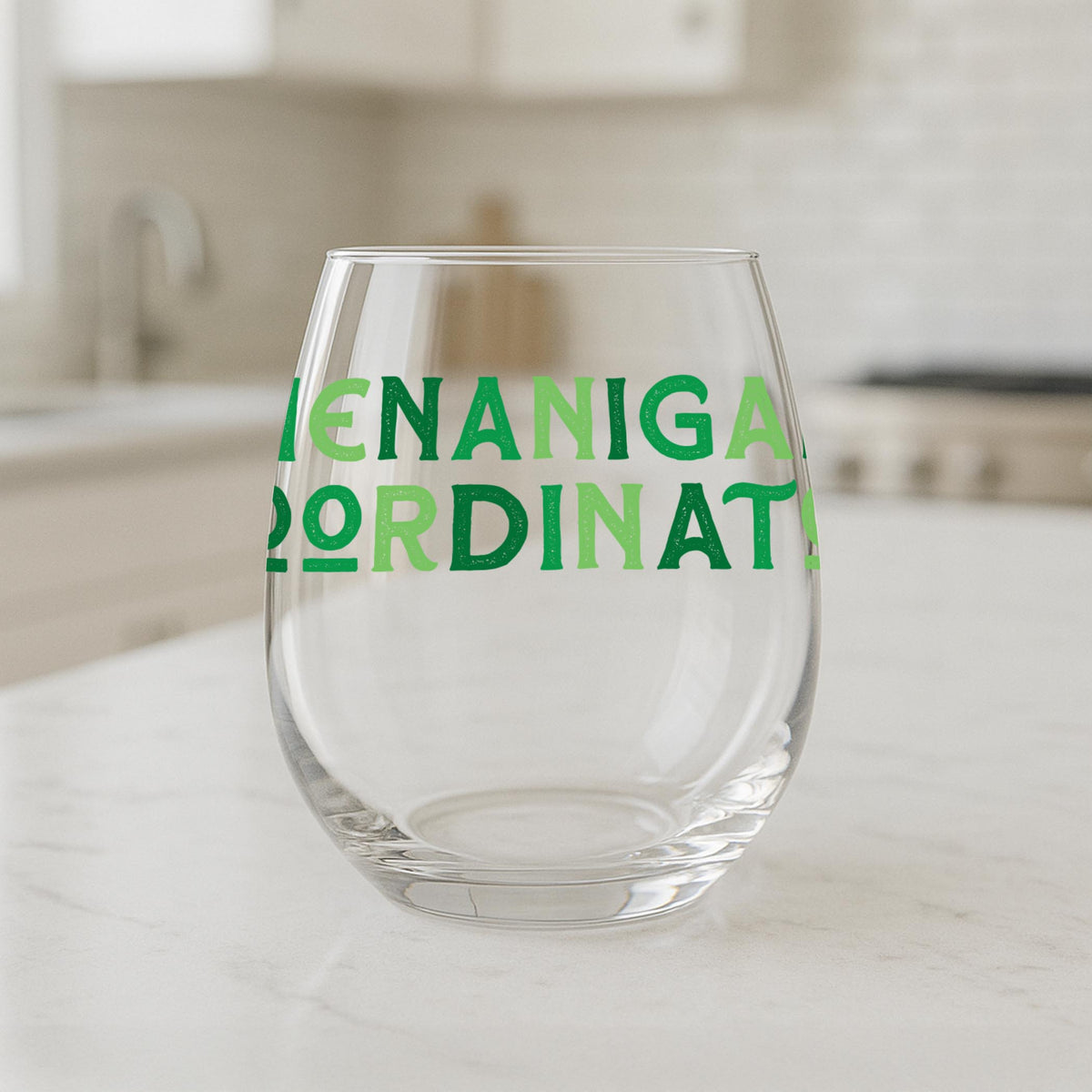 15oz Stemless Wine Glass-St. Patty's Day -1