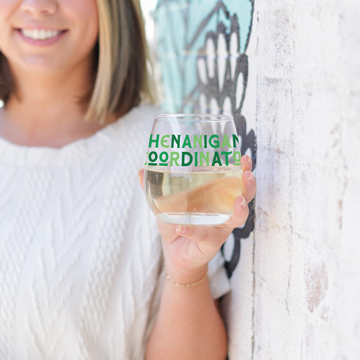 15oz Stemless Wine Glass-St. Patty's Day -3