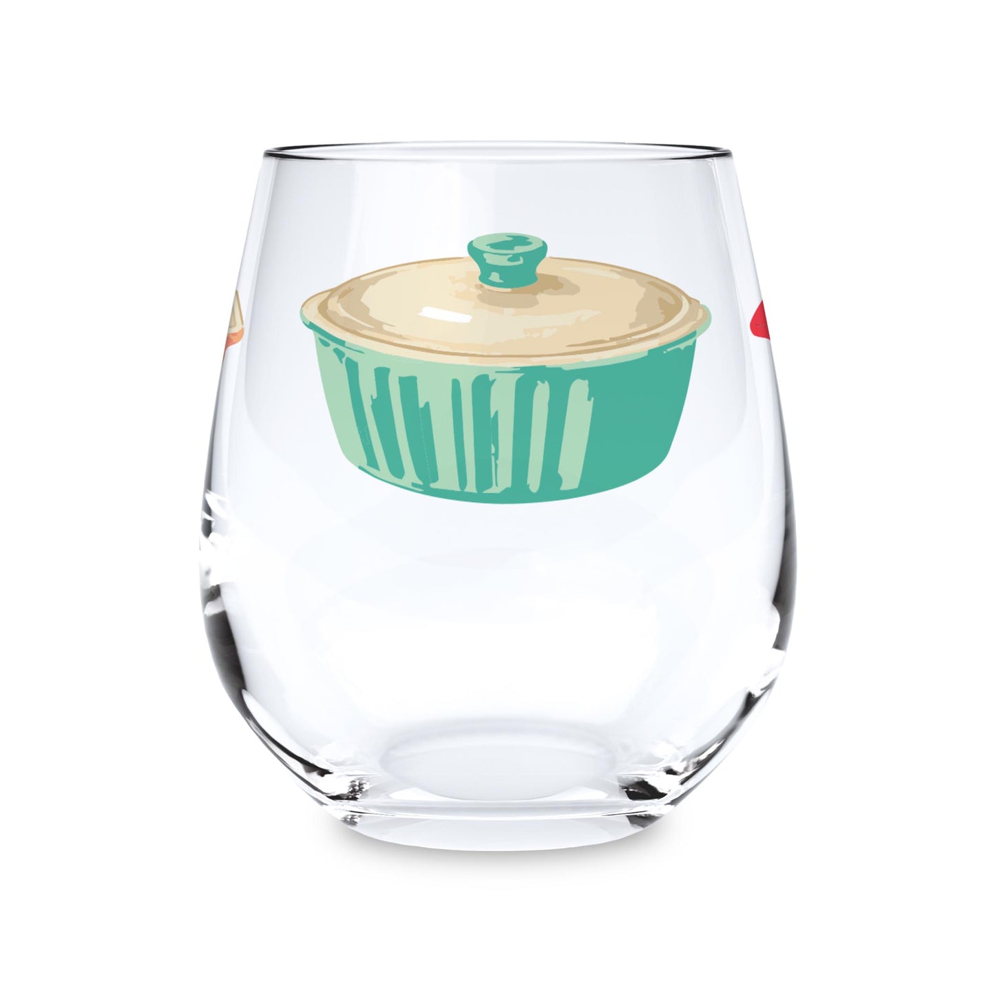 15oz Stemless Wine Glass-Retro Kitchen -0