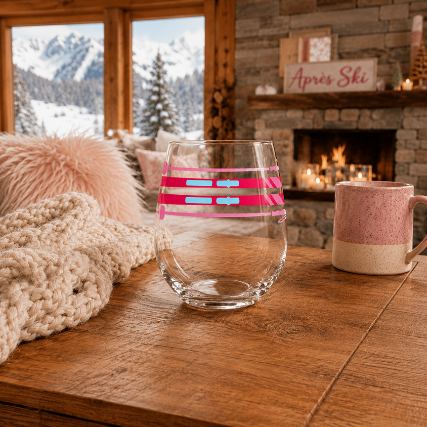 15oz Stemless Wine Glass-Après Ski | Gift | Lodge