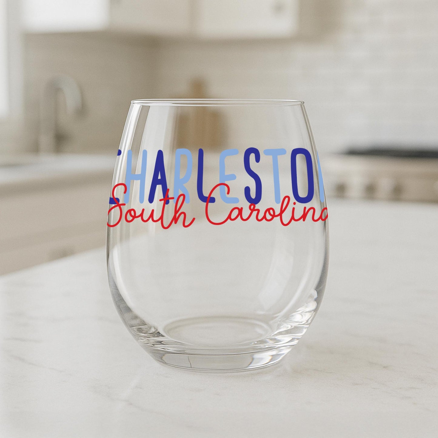 15oz Stemless Wine Glass-Love+Local 4th of July 250th Anniversary -1