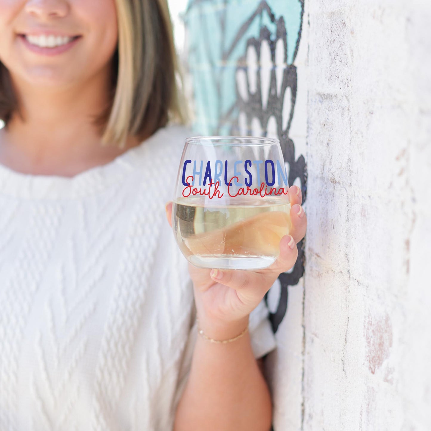 15oz Stemless Wine Glass-Love+Local 4th of July 250th Anniversary -3