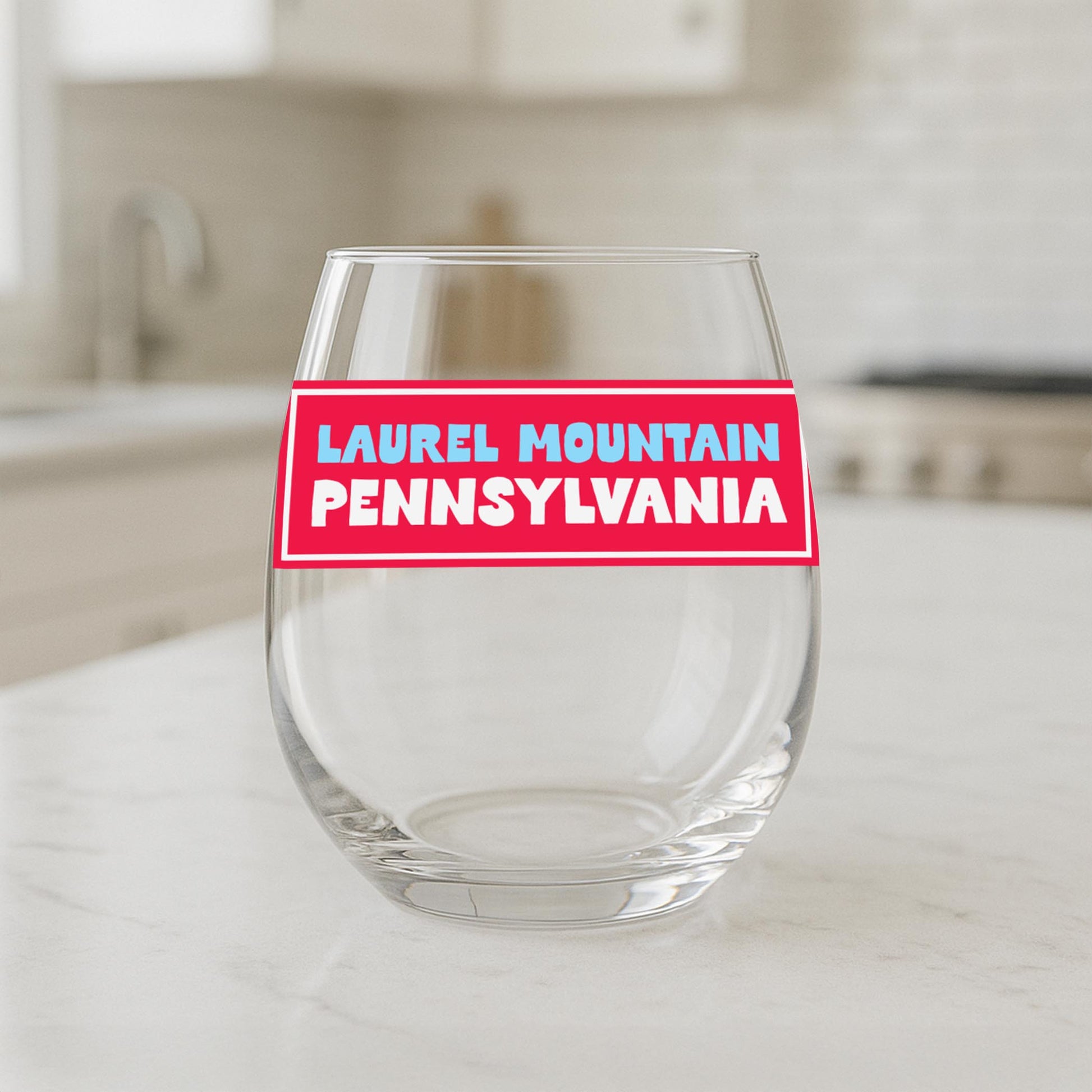 15oz Stemless Wine Glass-Love+Local Après Ski -1