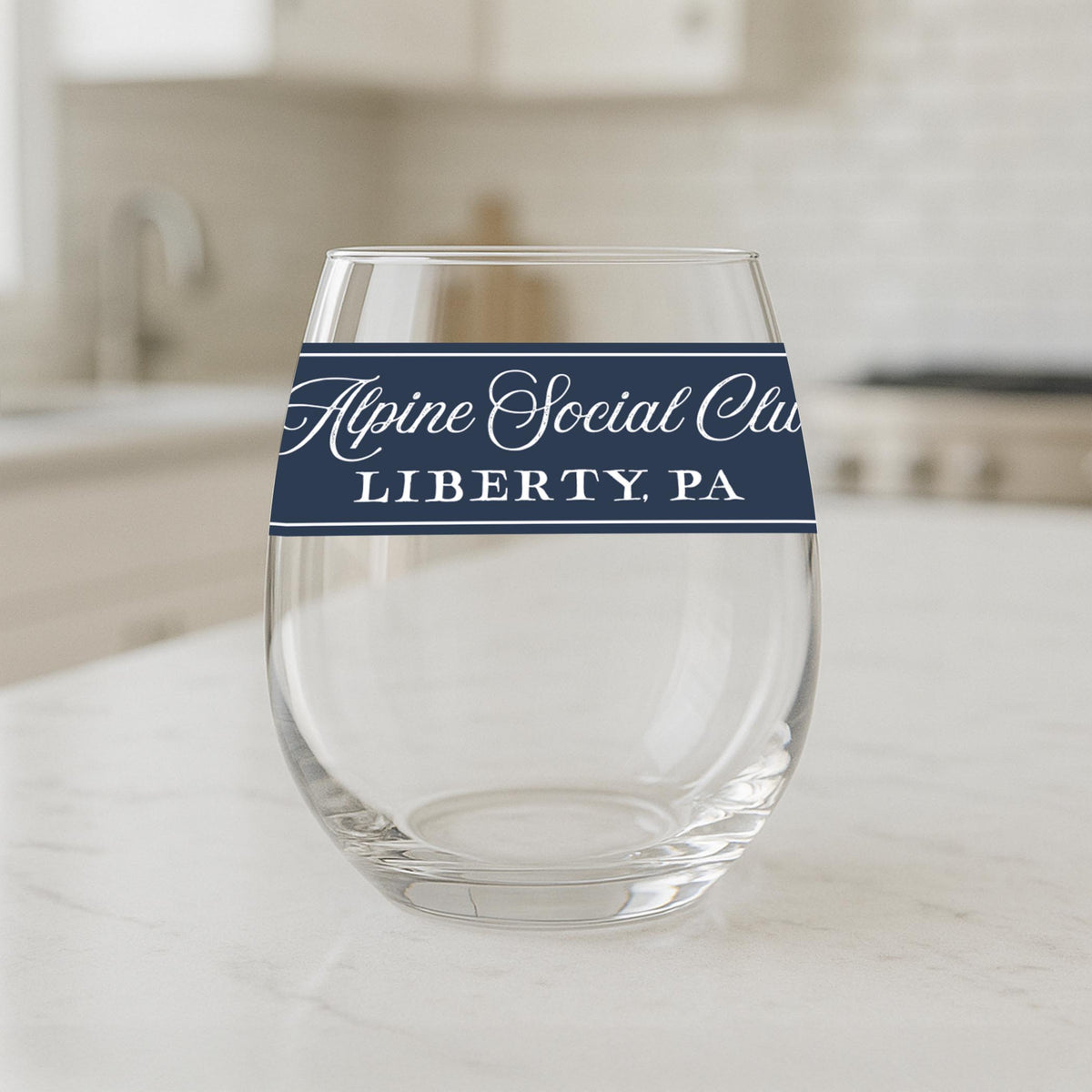 15oz Stemless Wine Glass-Chalet Girl | Custom -1
