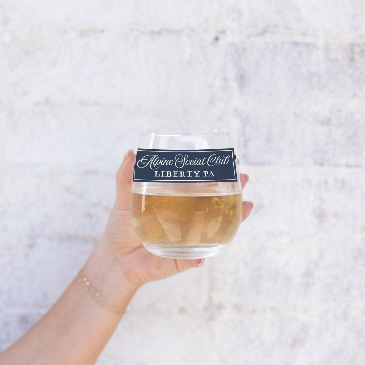 15oz Stemless Wine Glass-Chalet Girl | Custom -2