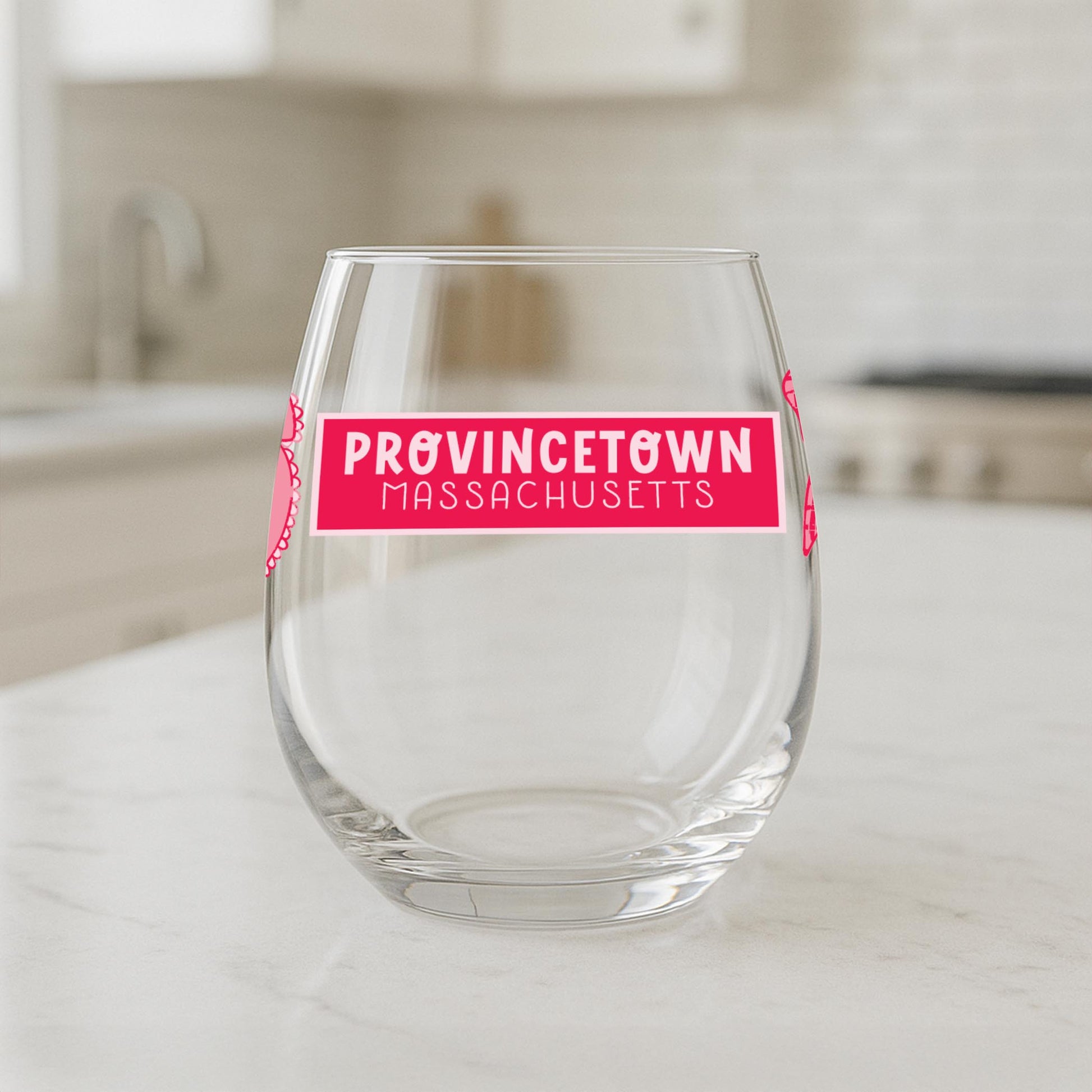 15oz Stemless Wine Glass-Love+Local Strawberry Parlor -1