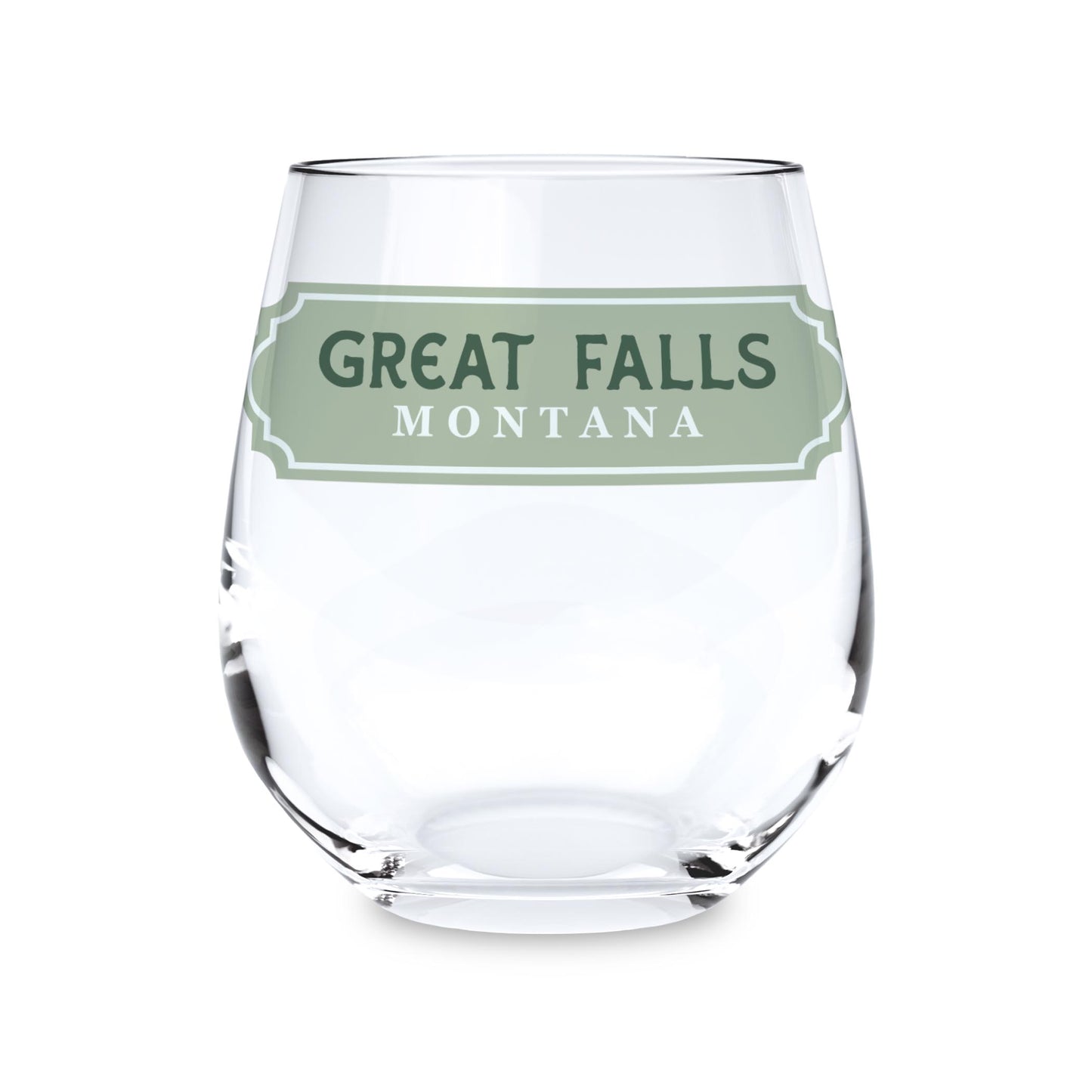15oz Stemless Wine Glass-Love+Local Woodland -0
