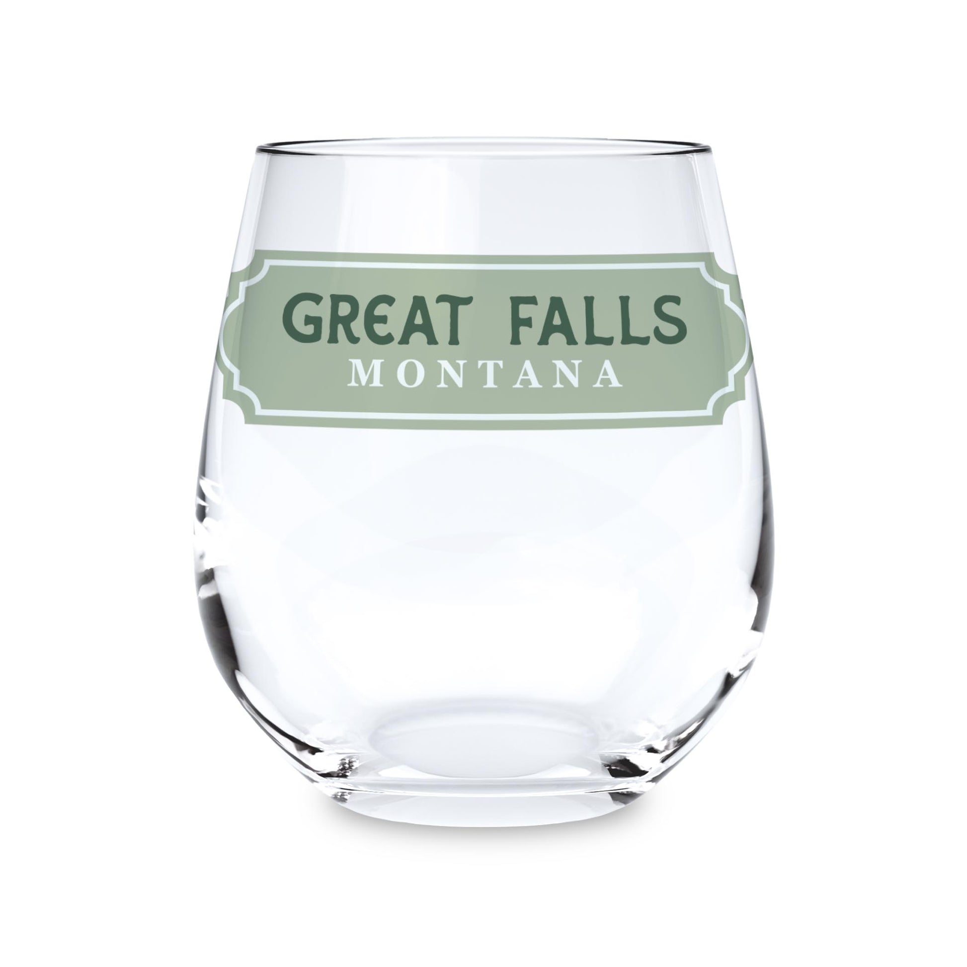 15oz Stemless Wine Glass-Love+Local Woodland -0