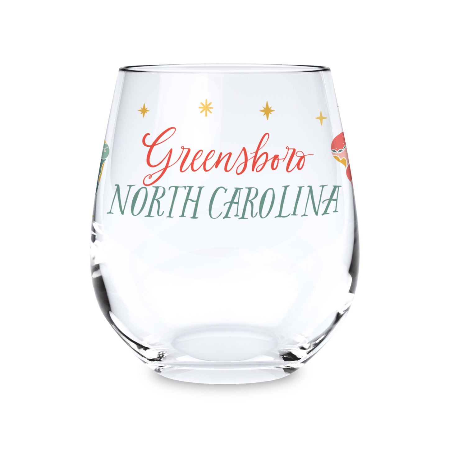15oz Stemless Wine Glass-Ornament Gems