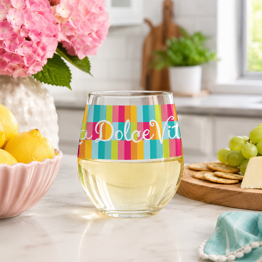 15oz Stemless Wine Glass-Summer Daze