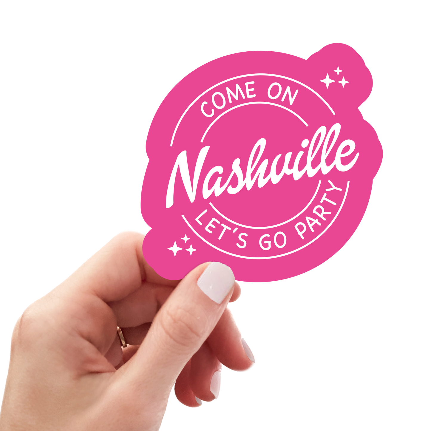 Barbie Inspired Let's Go Party Sticker
