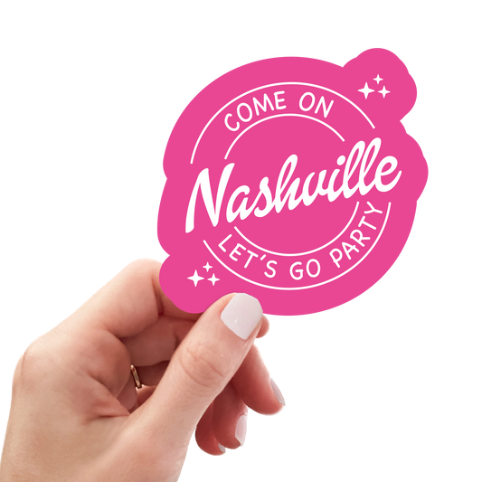 Barbie Inspired Let's Go Party Sticker