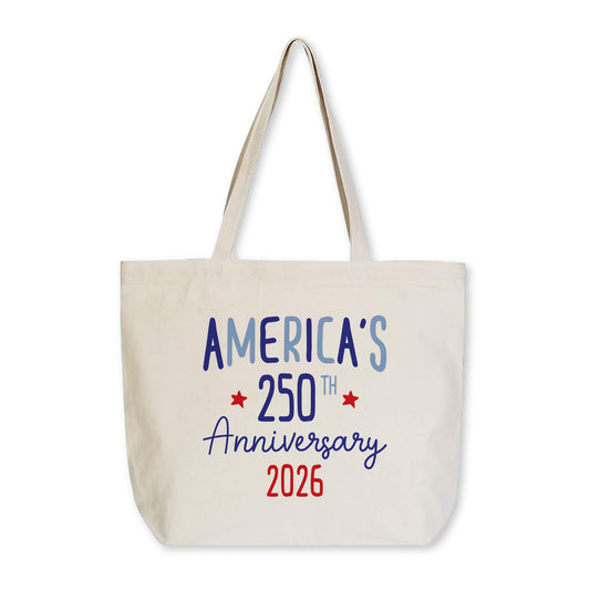 Tote Bag Natural Canvas-4th of July 250th Anniversary -0