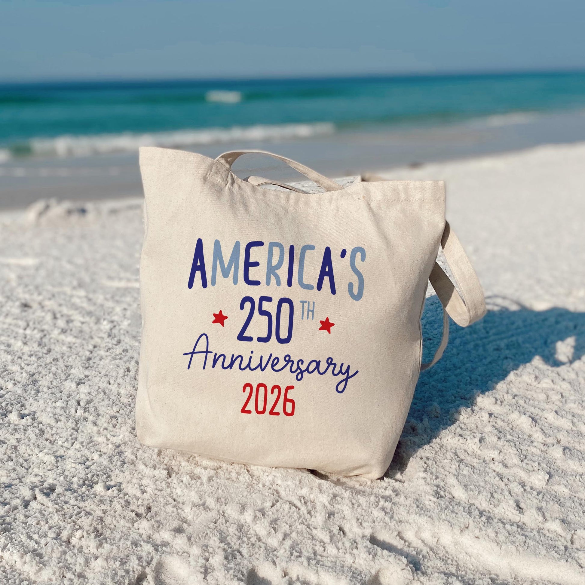 Tote Bag Natural Canvas-4th of July 250th Anniversary -3
