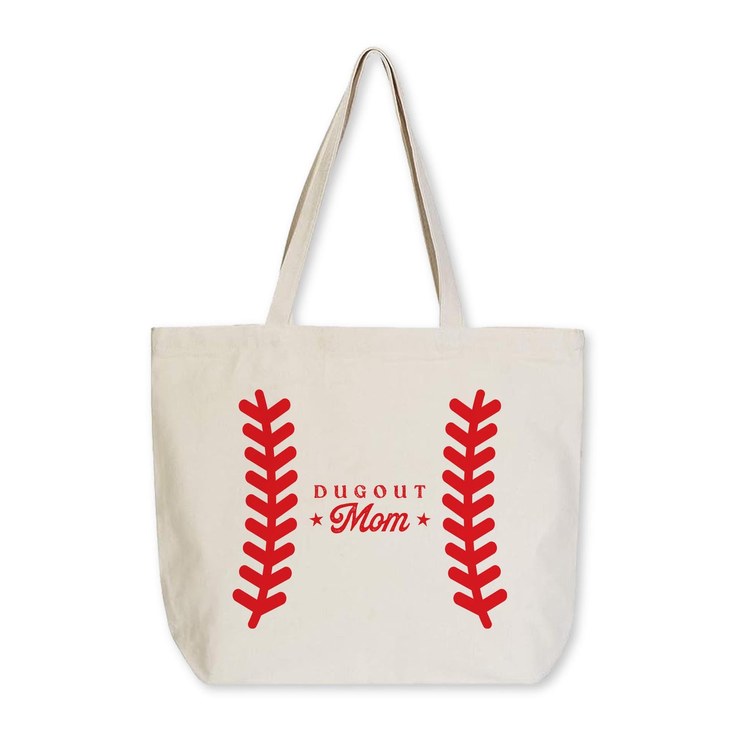 Tote Bag Natural Canvas-Little League Dugout Mom -0