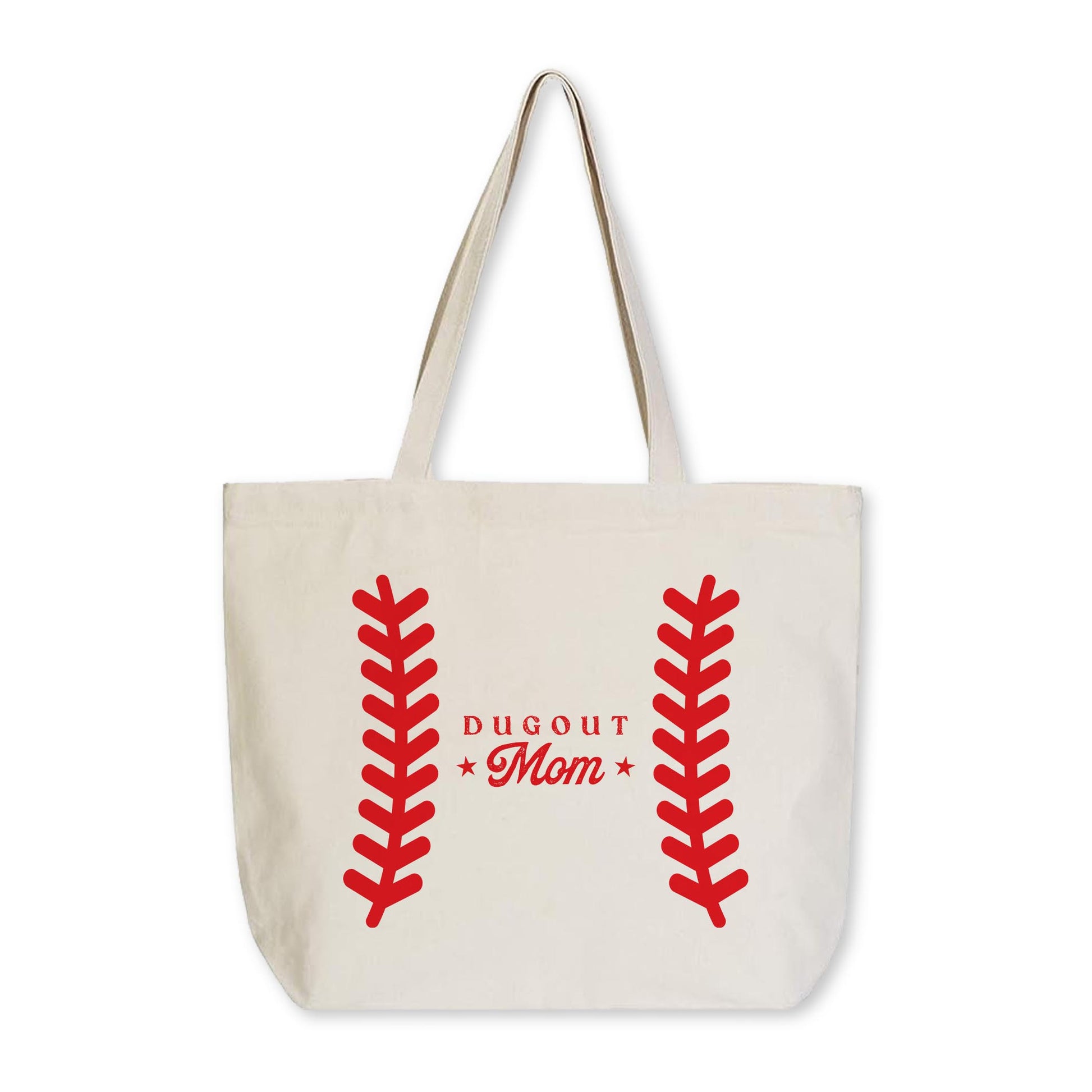 Tote Bag Natural Canvas-Little League Dugout Mom -0