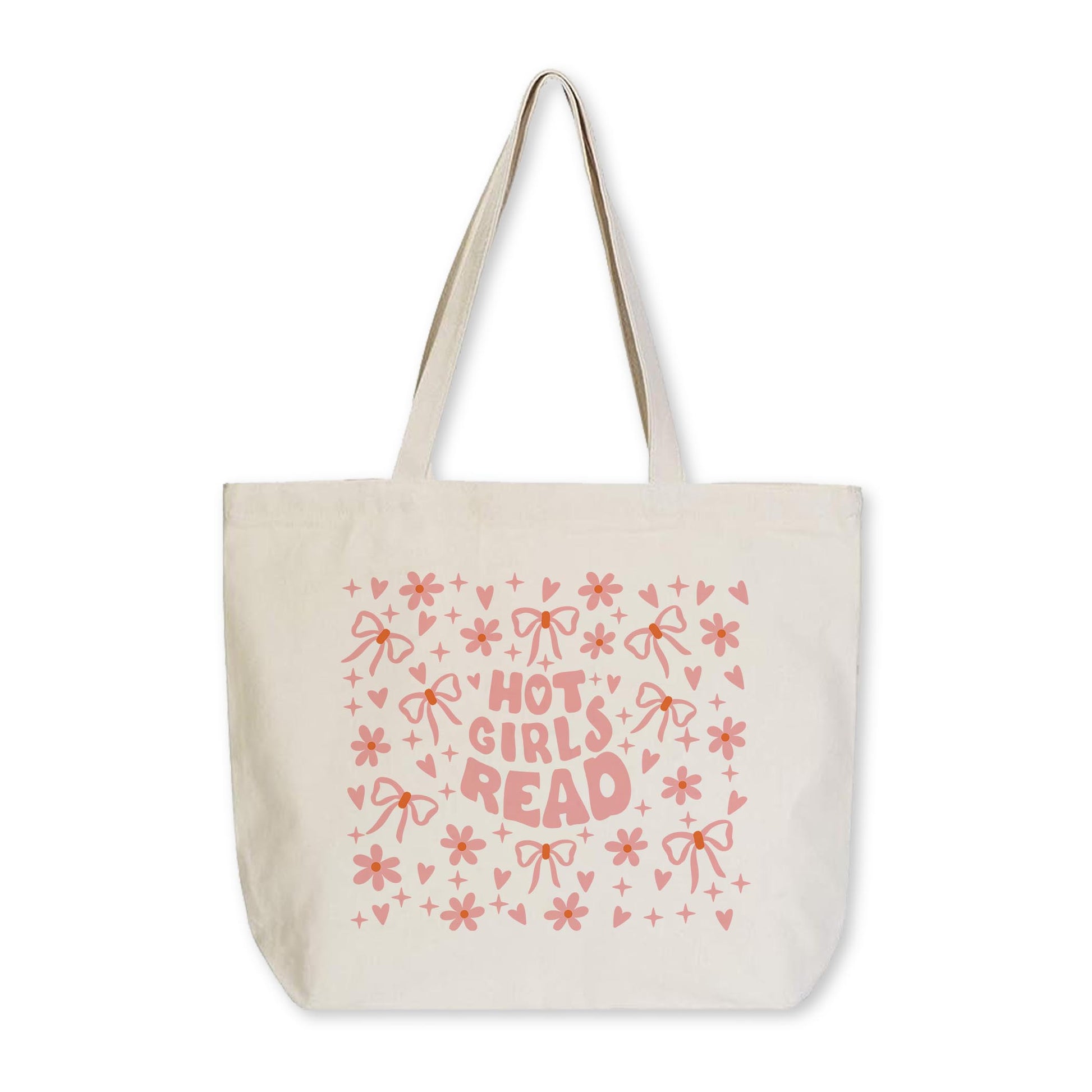 Tote Bag Natural Canvas-Hot Girls Read -0