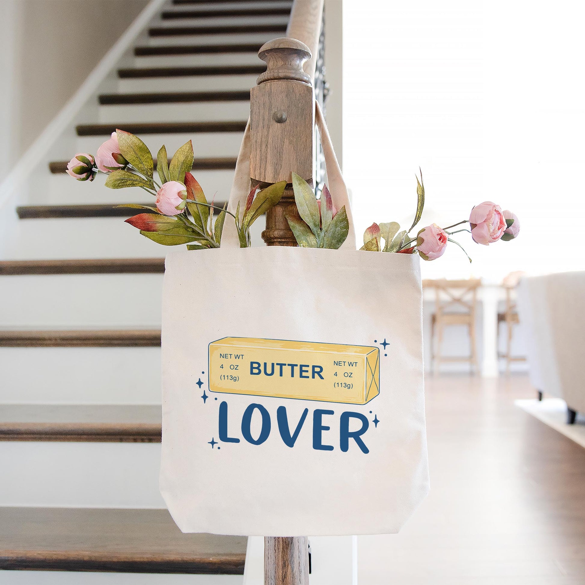 Tote Bag Natural Canvas-Butter Lover -1
