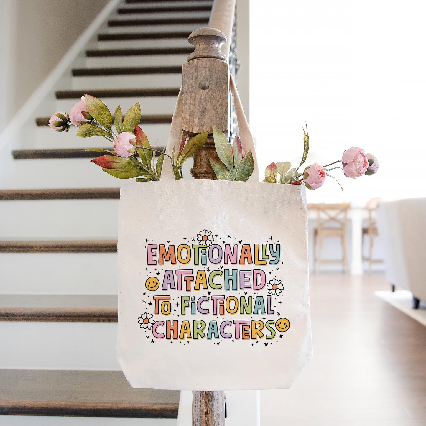 Tote Bag Natural Canvas-Emotionally Attached To Fictional Characters -1