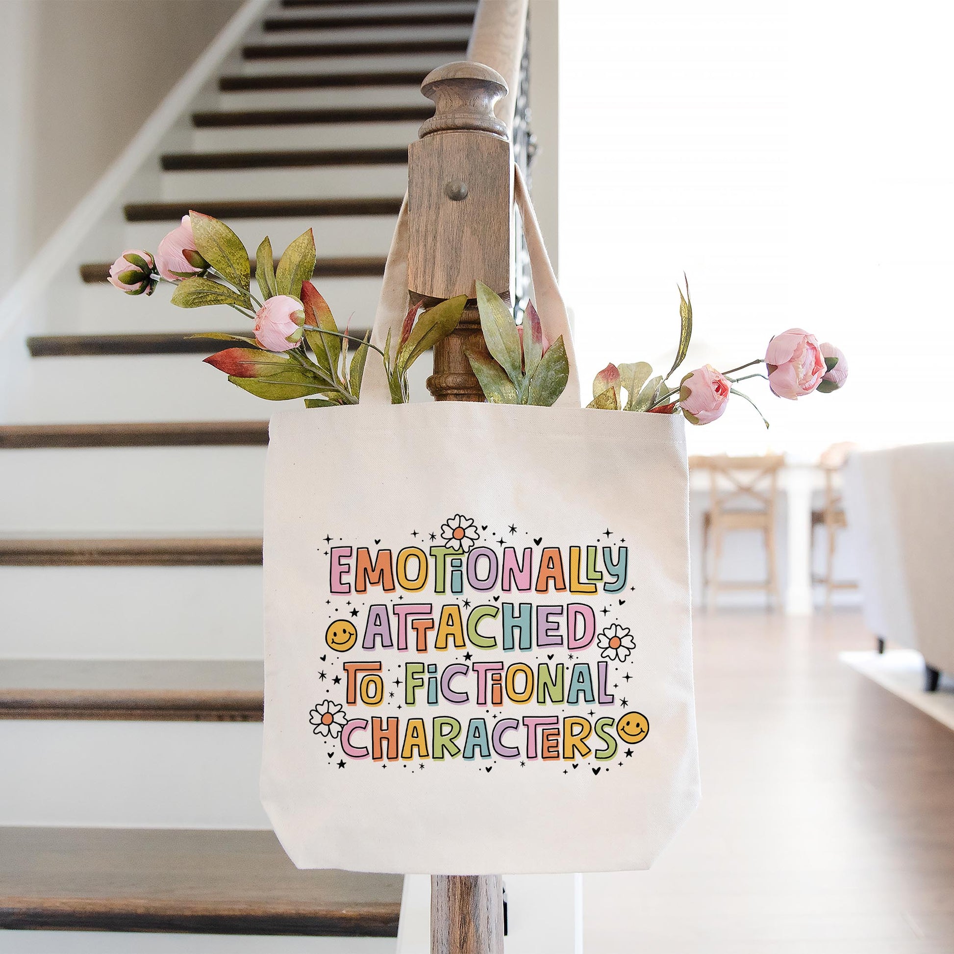 Tote Bag Natural Canvas-Emotionally Attached To Fictional Characters -1