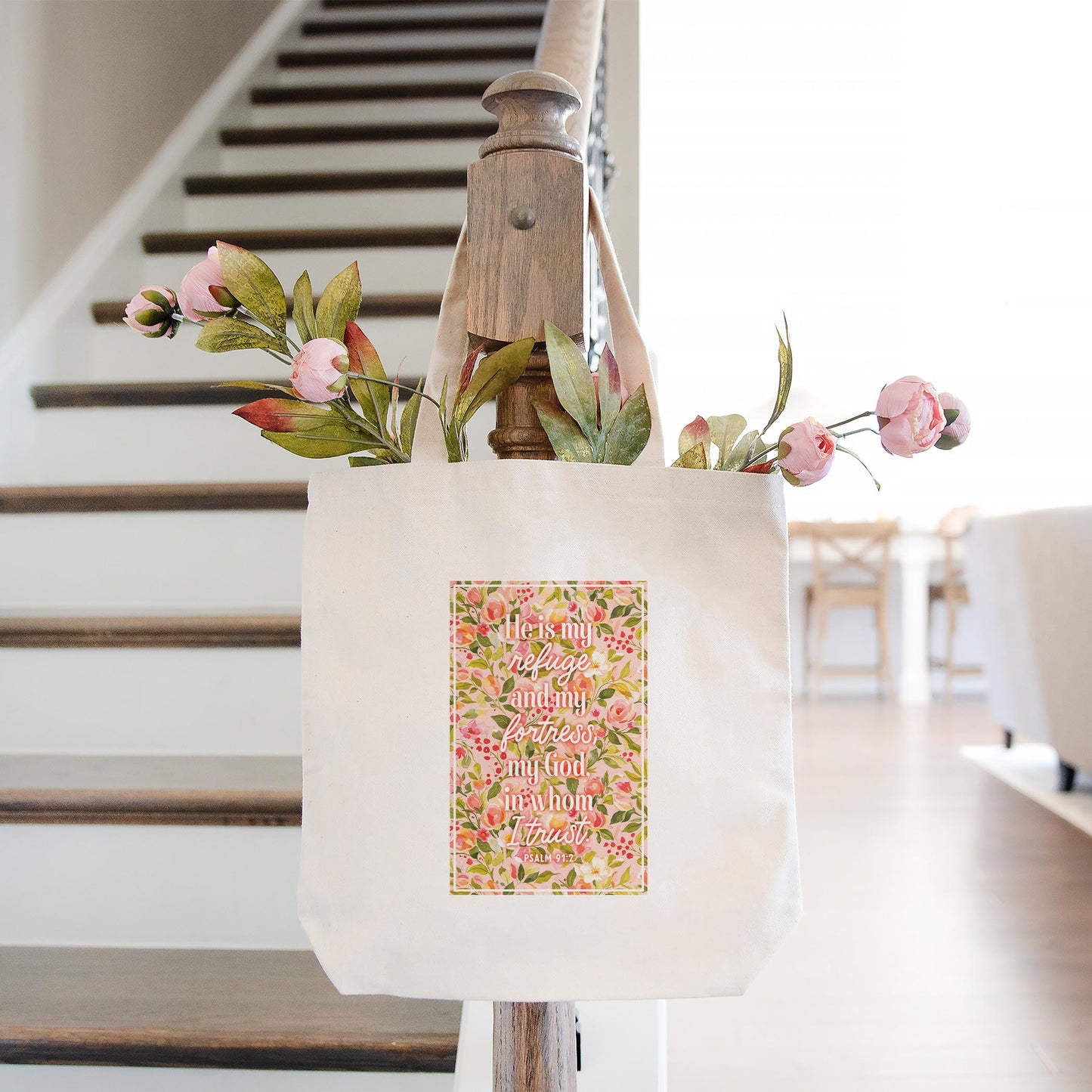 Tote Bag Natural Canvas-Faithful Promises -1