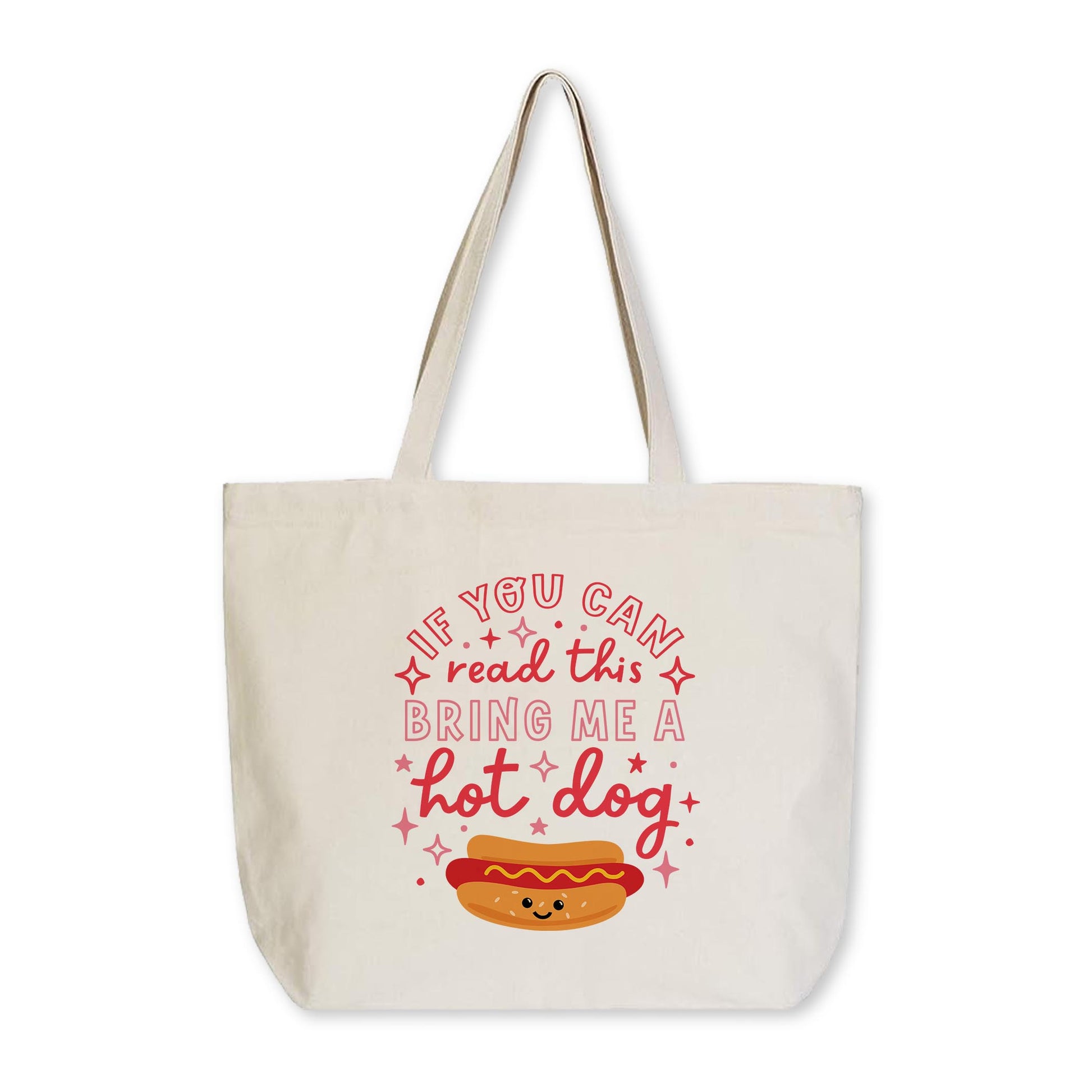 Tote Bag Natural Canvas-Hot Dogs Bring Me A Hot Dog -0