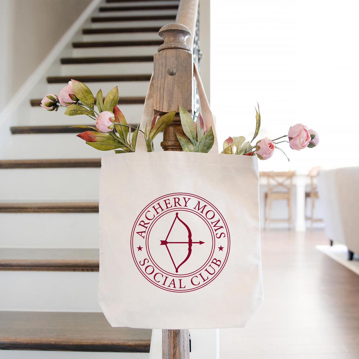Tote Bag Natural Canvas-Archery Mom -1