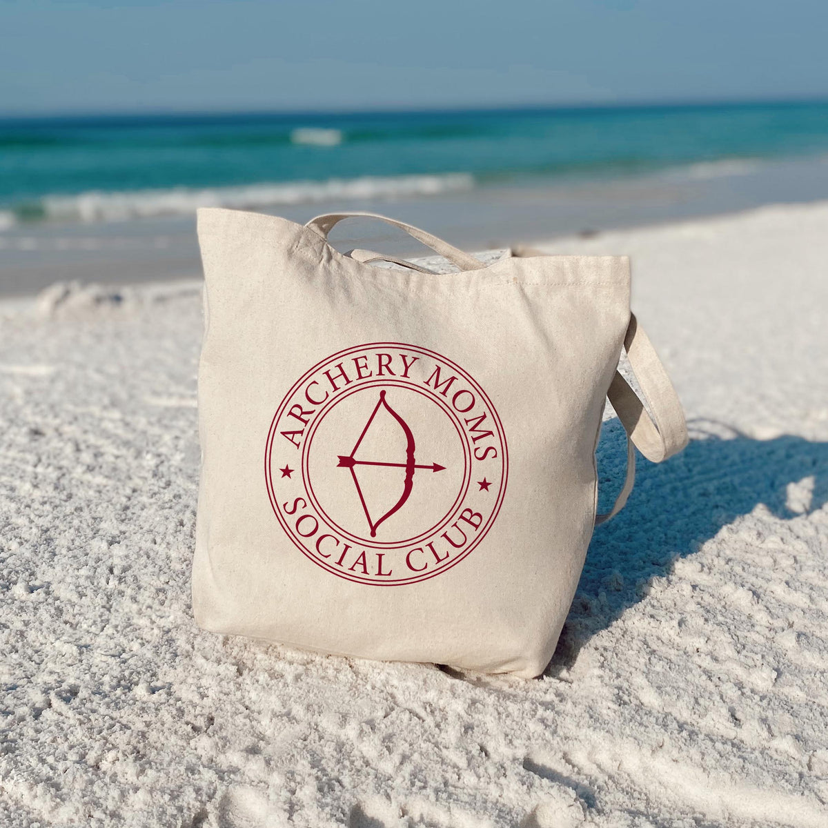 Tote Bag Natural Canvas-Archery Mom -3