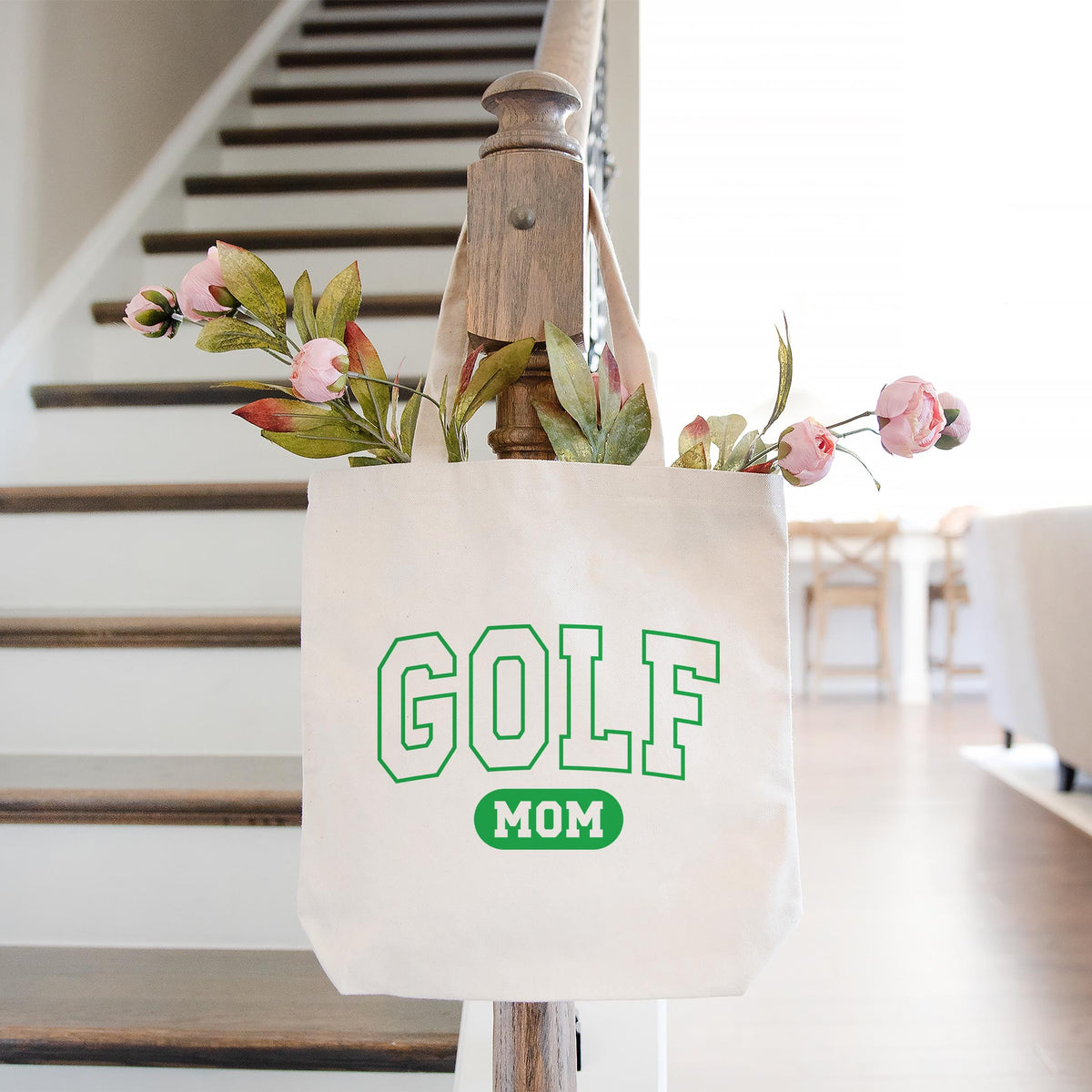 Tote Bag Natural Canvas-Golf Mom -1