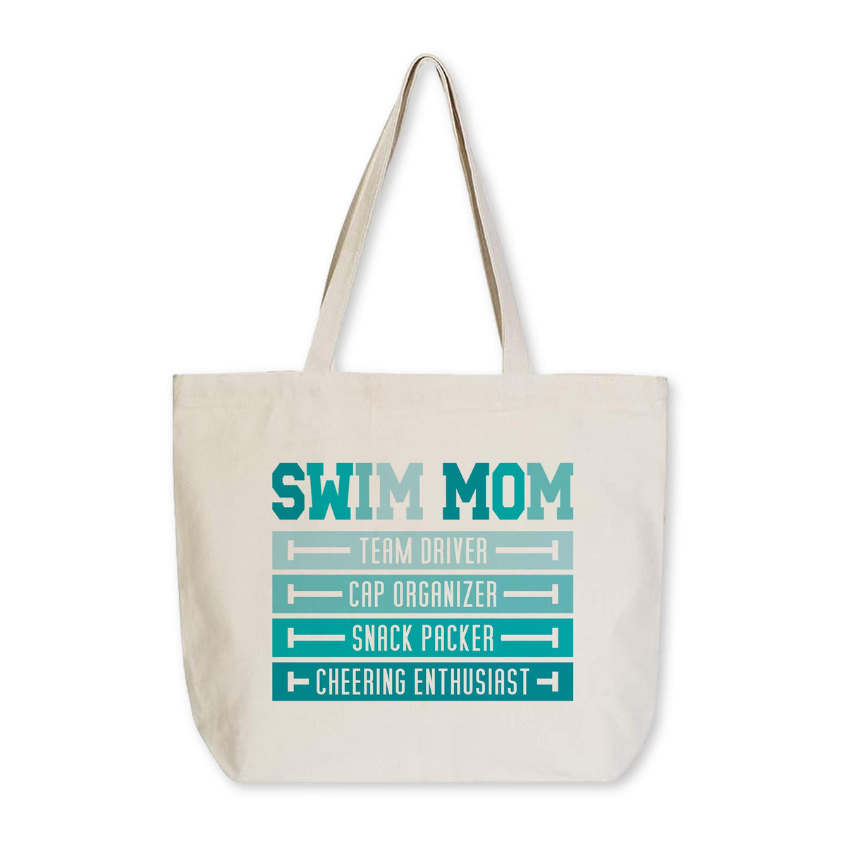 Tote Bag Natural Canvas-Swim Mom -0