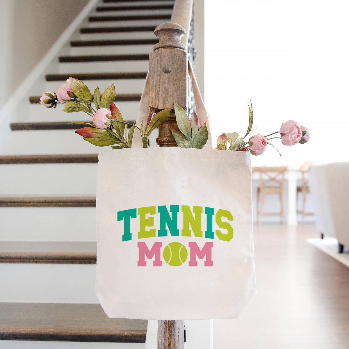 Tote Bag Natural Canvas-Tennis Mom -1