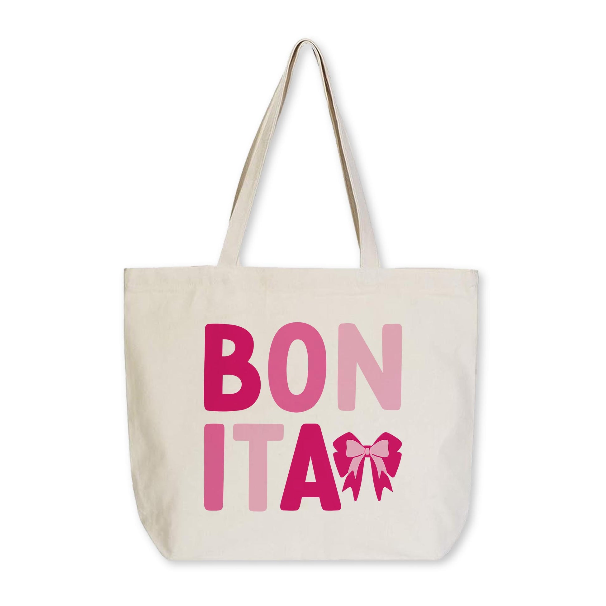 Tote Bag Natural Canvas-Bonita Bows -0