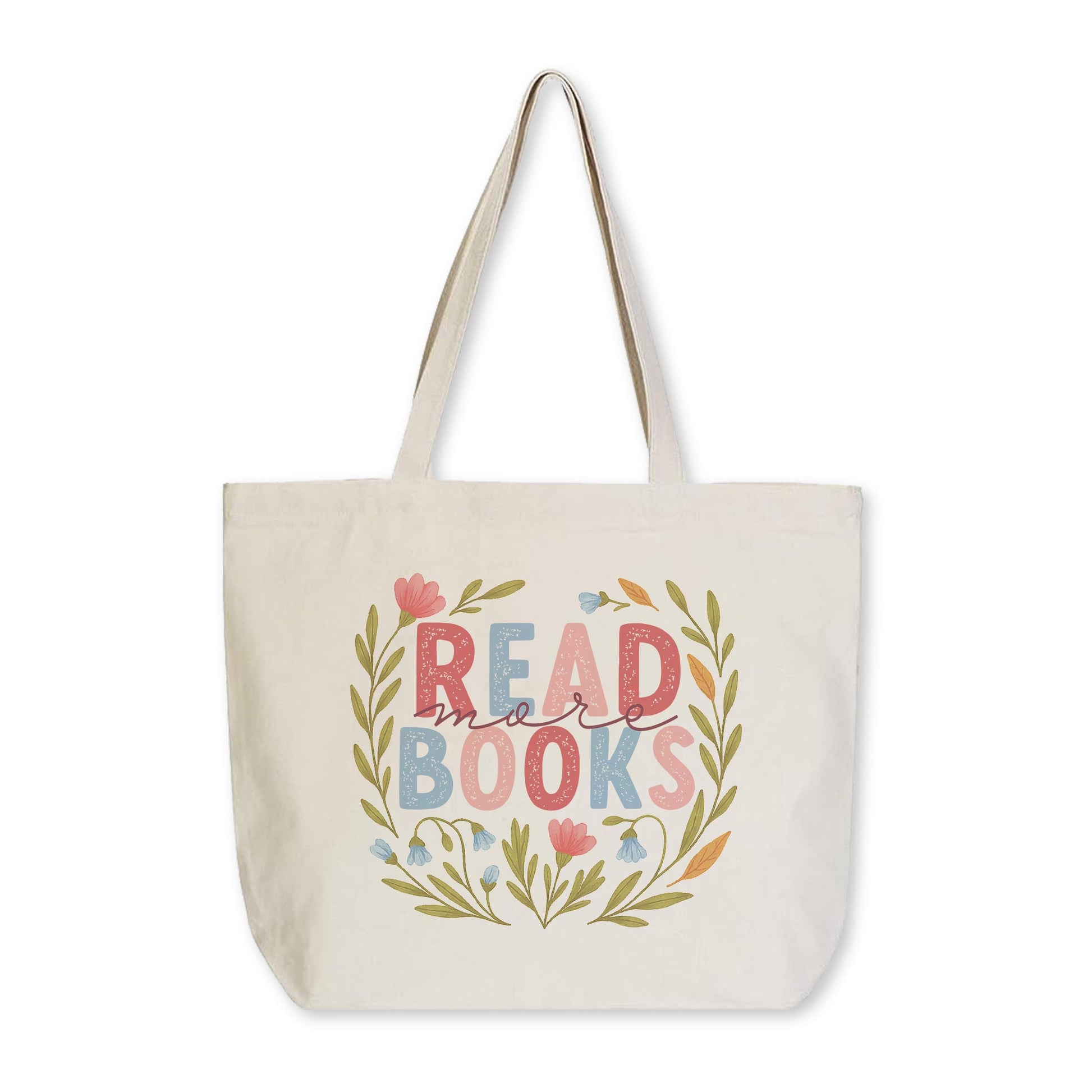 Tote Bag Natural Canvas-Pretty Little Chapters Read More Books -0