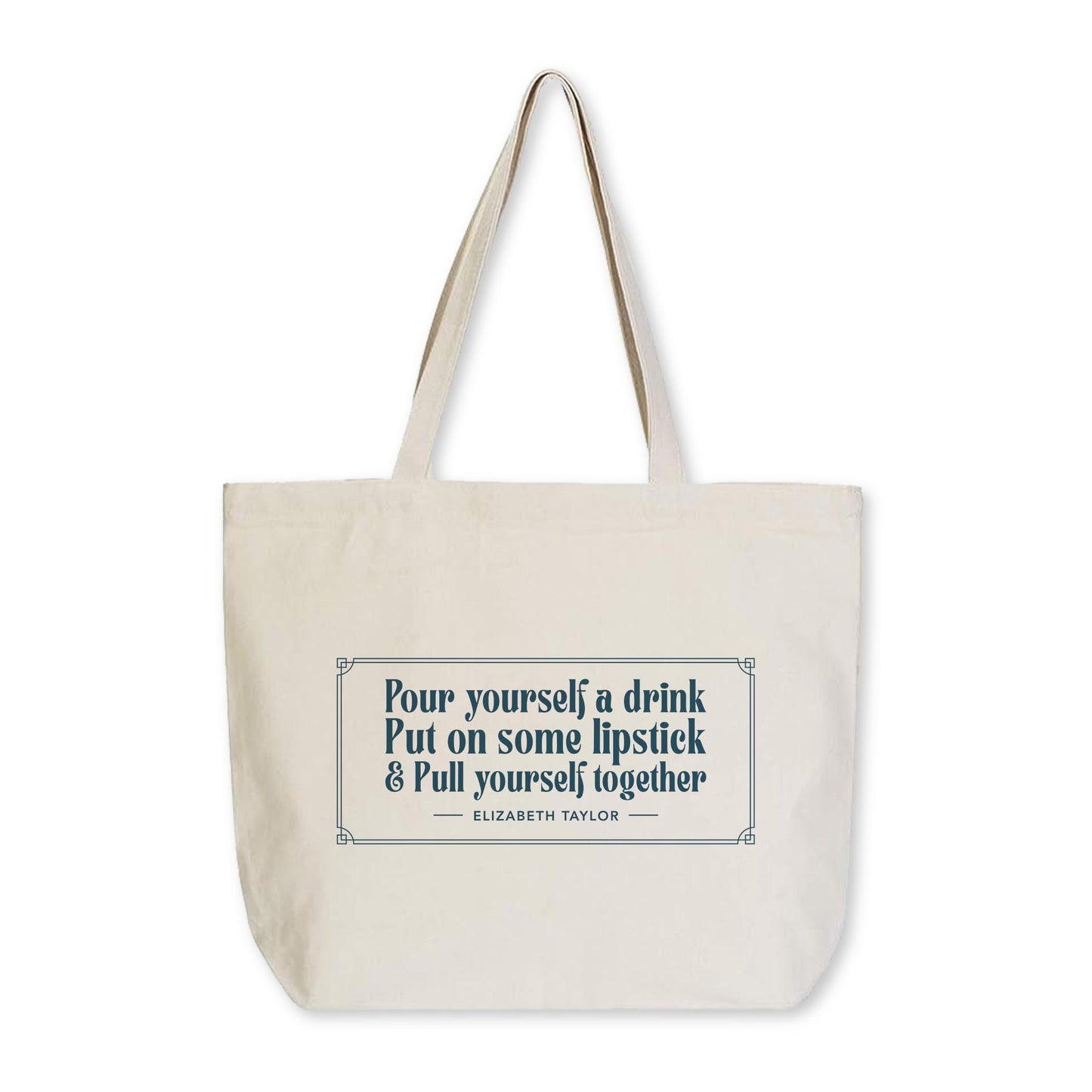 Tote Bag Natural Canvas-Art Deco Pour Yourself A Drink -0