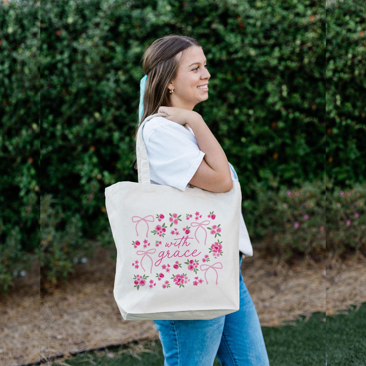 Tote Bag Natural Canvas-All Things Lovely -2