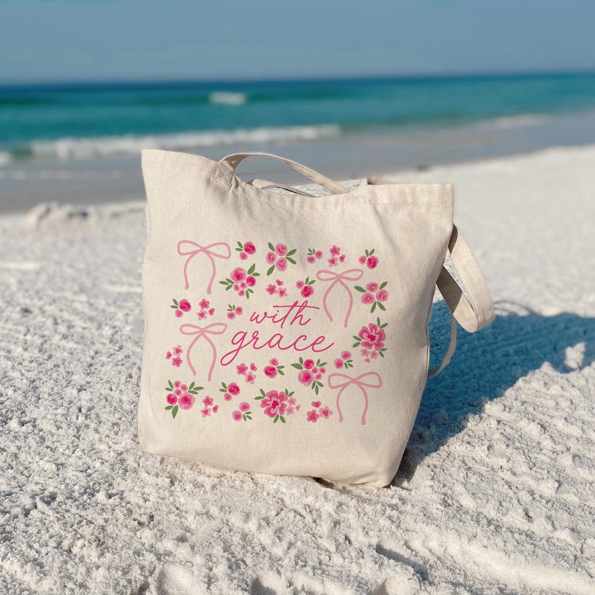 Tote Bag Natural Canvas-All Things Lovely -3