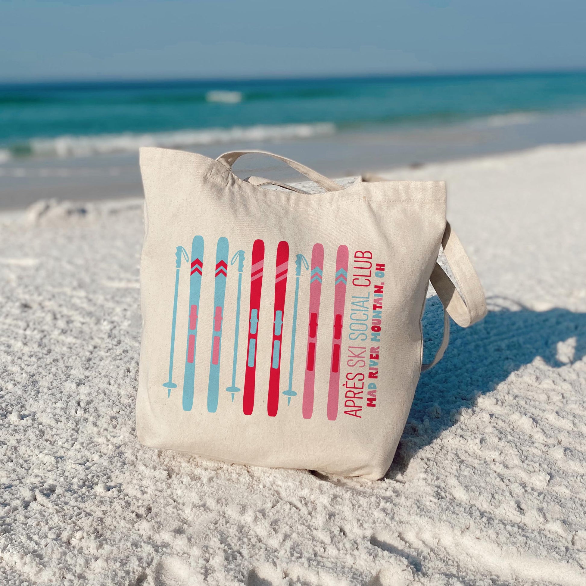 Tote Bag Natural Canvas-Love+Local Après Ski -3