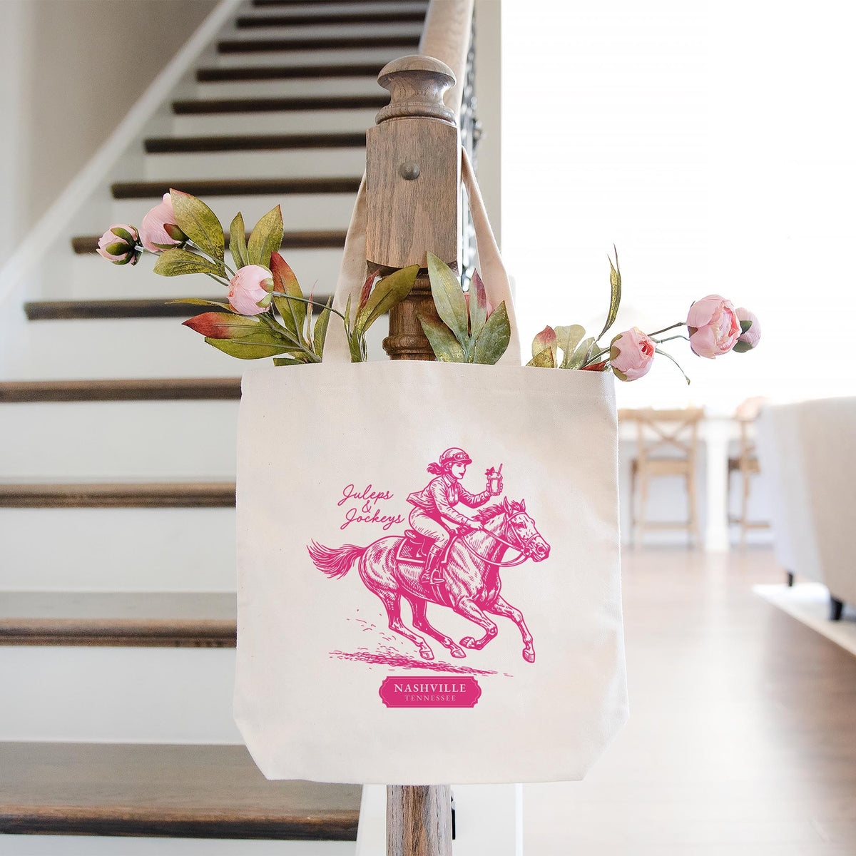 Tote Bag Natural Canvas-Derby | City & State | Hometown -1