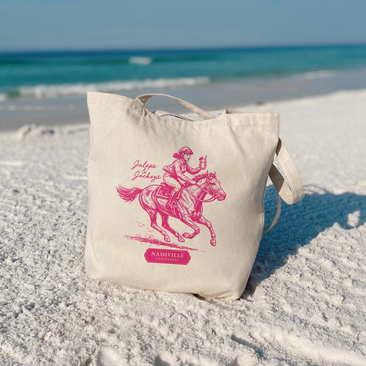 Tote Bag Natural Canvas-Derby | City & State | Hometown -3